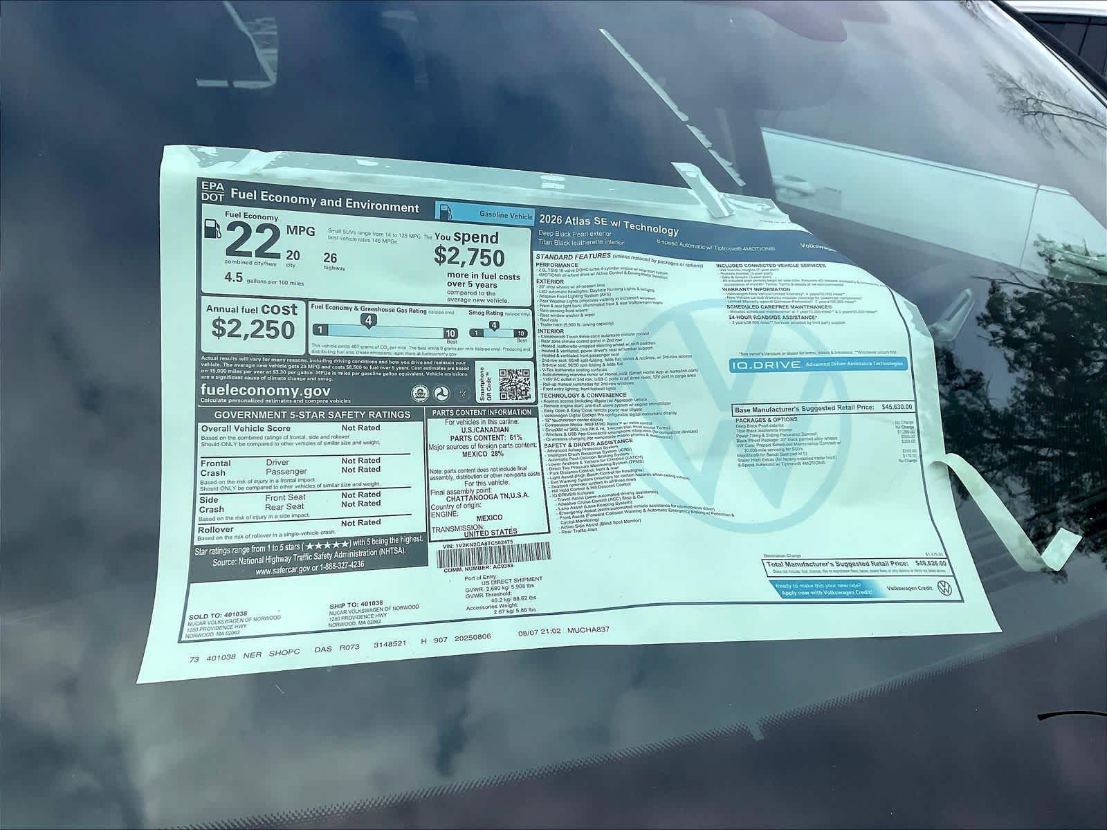 2026 Volkswagen Atlas 2.0T SE w/Technology - Photo 17