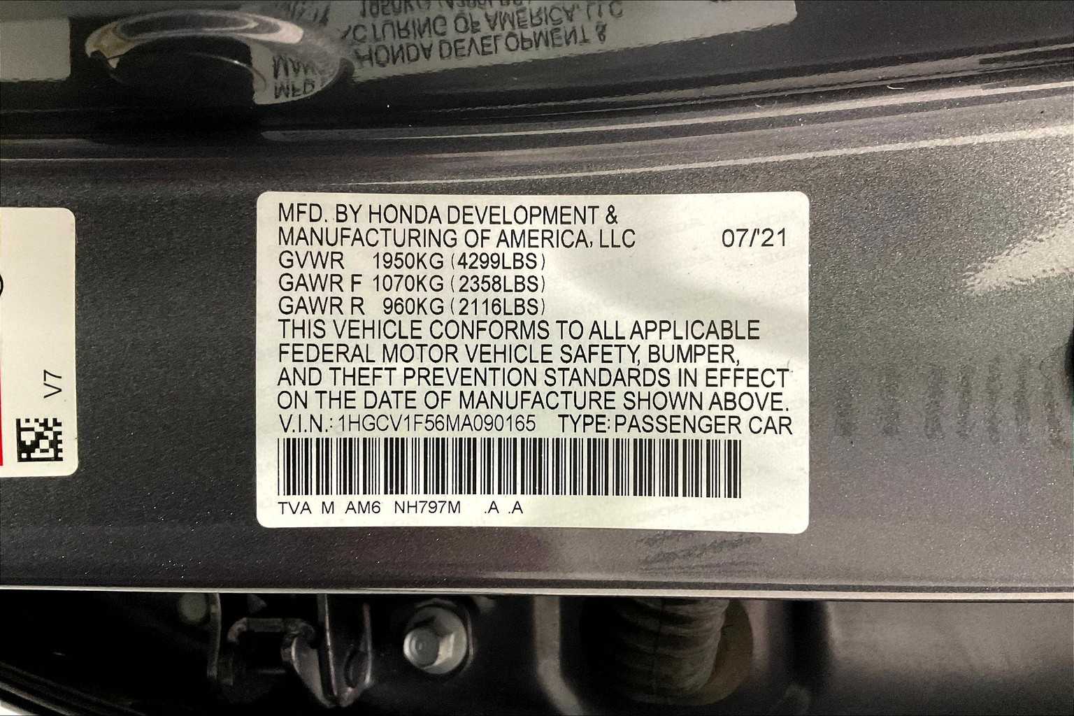 2021 Honda Accord EX-L - Photo 34