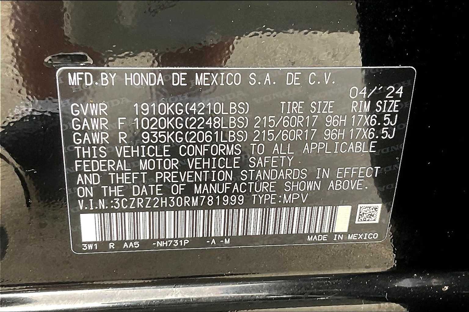 2024 Honda HR-V LX - Photo 33