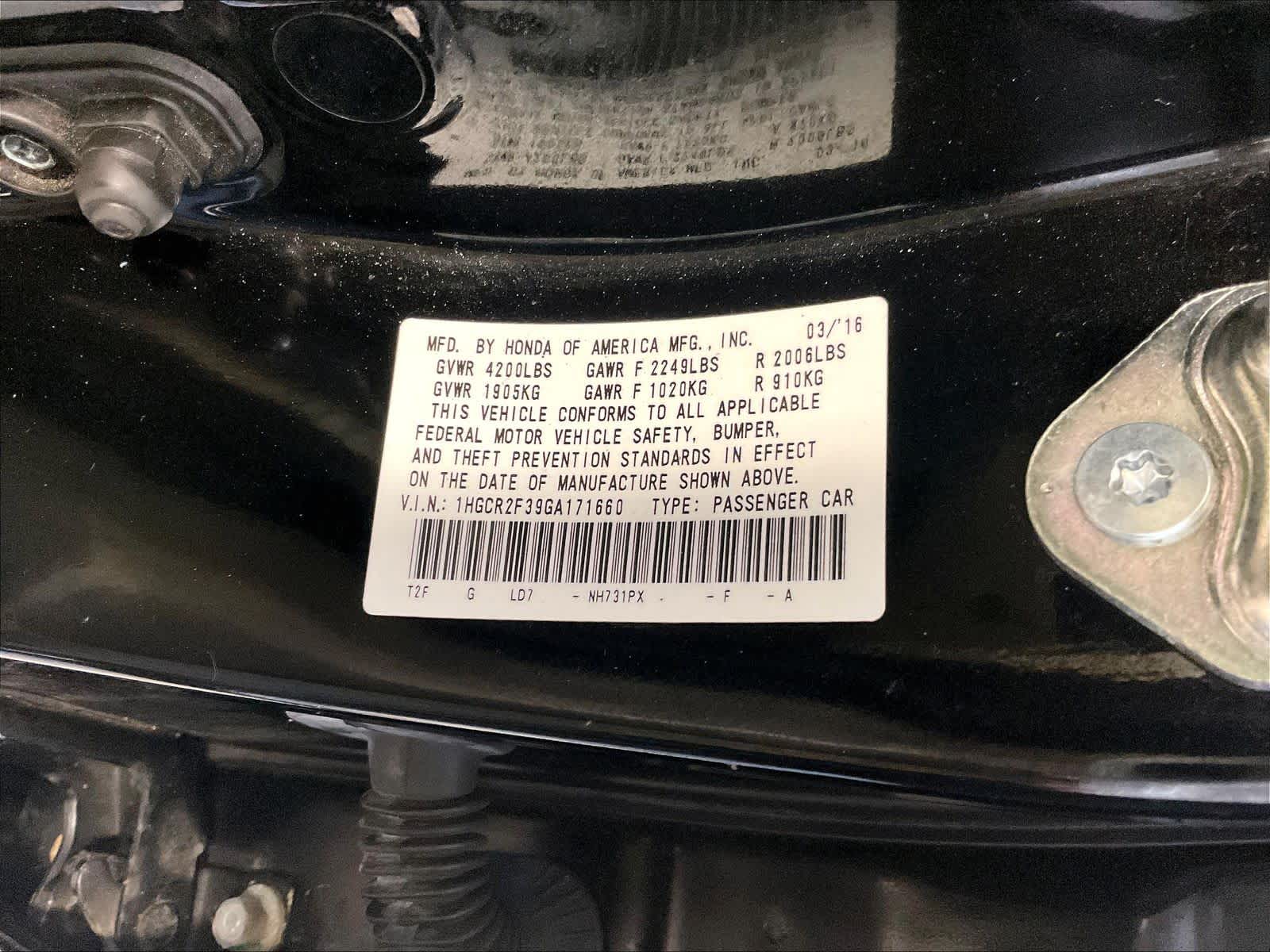 2016 Honda Accord LX - Photo 35