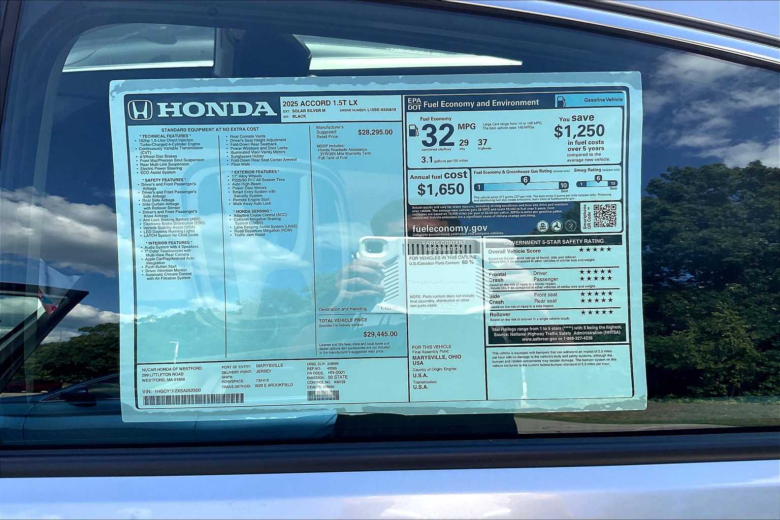 2025 Honda Accord LX - Photo 17