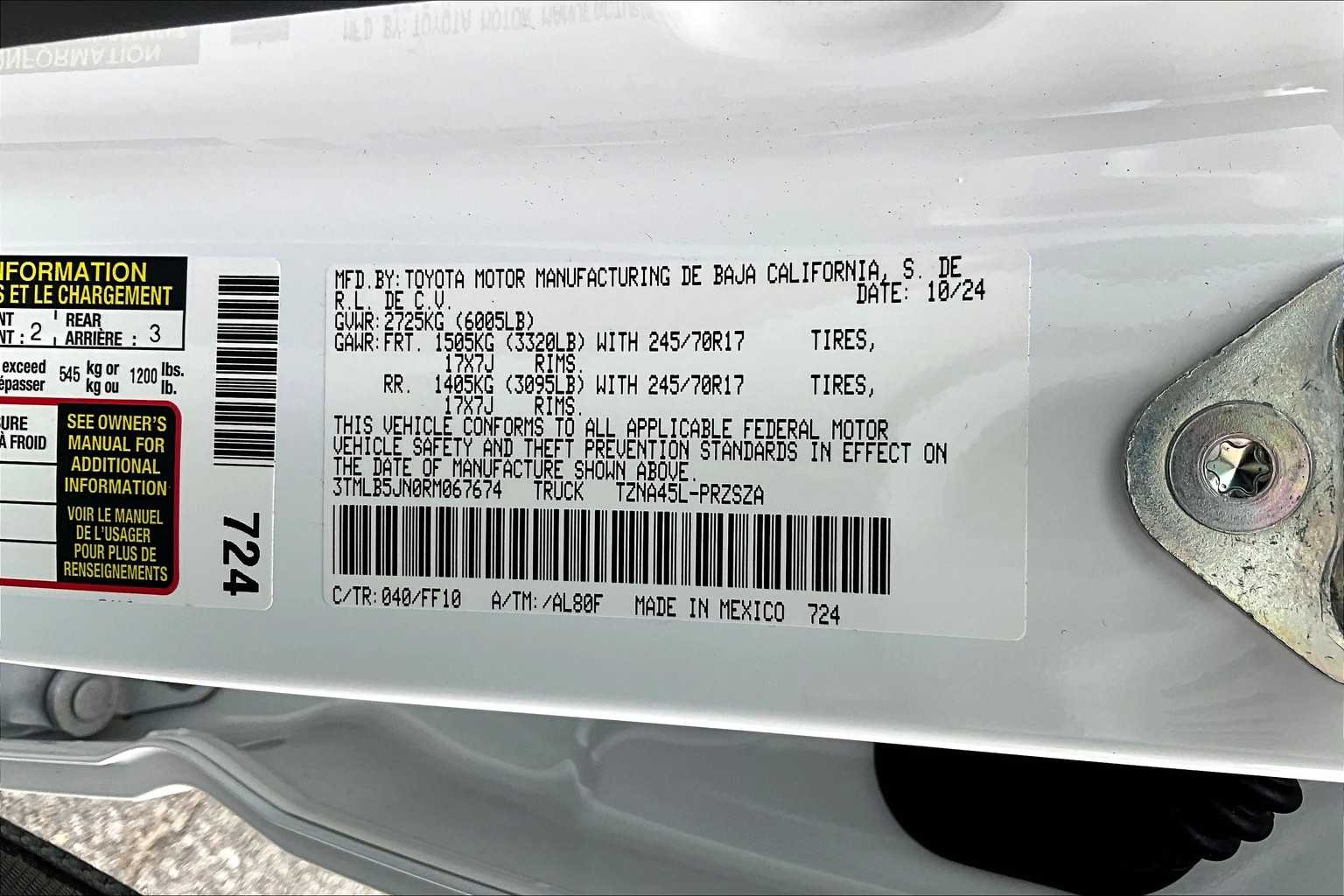 2024 Toyota Tacoma SR5 - Photo 37
