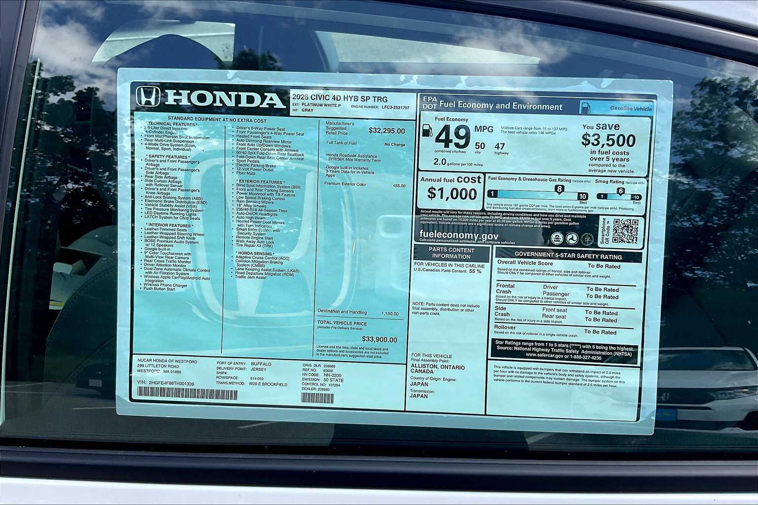 2026 Honda Civic Hybrid Sport Touring - Photo 18