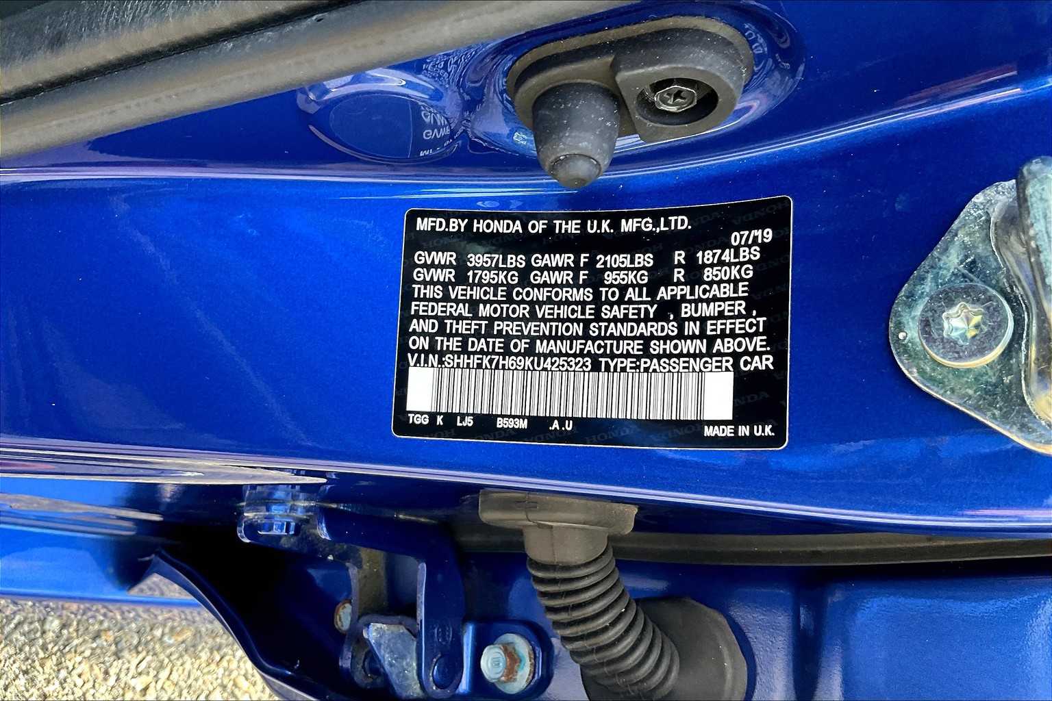 2019 Honda Civic Hatchback EX - Photo 45