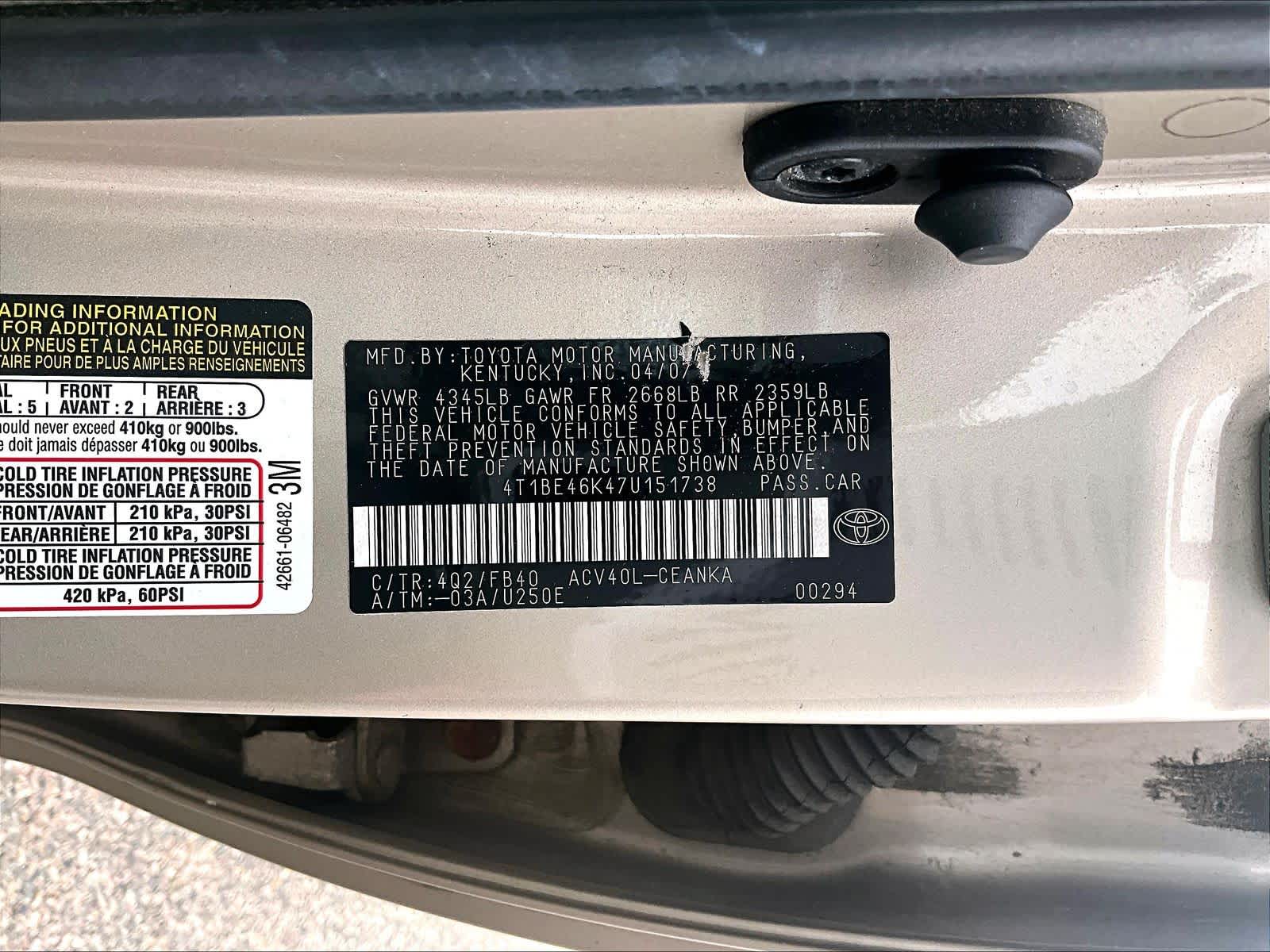 2007 Toyota Camry LE - Photo 6