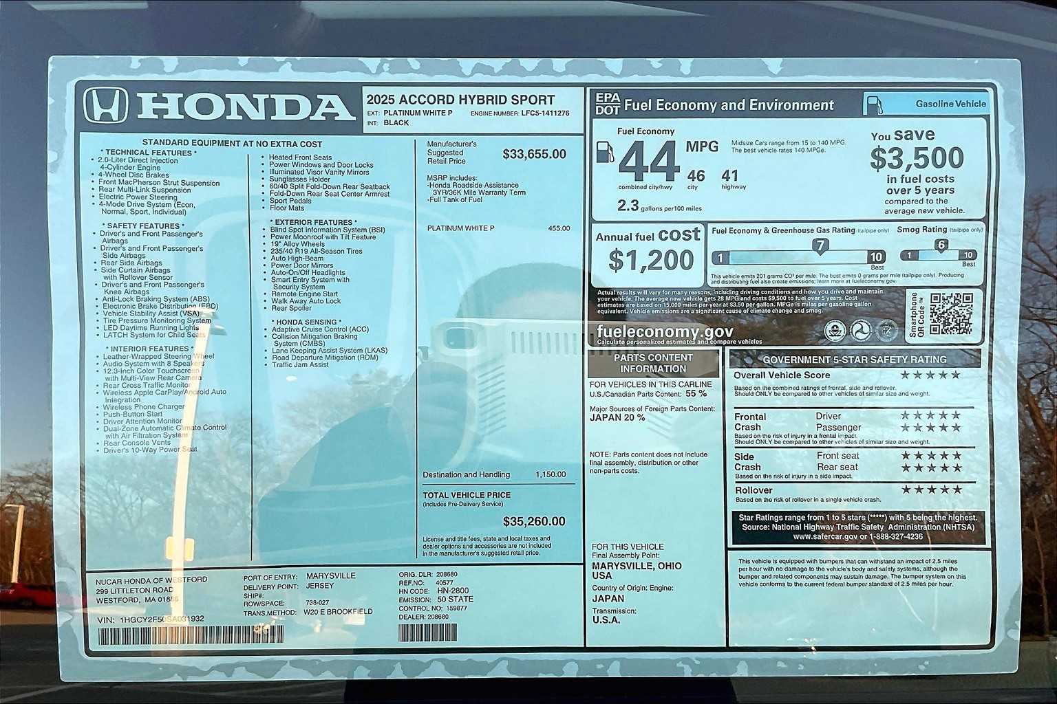 2025 Honda Accord Hybrid Sport - Photo 17
