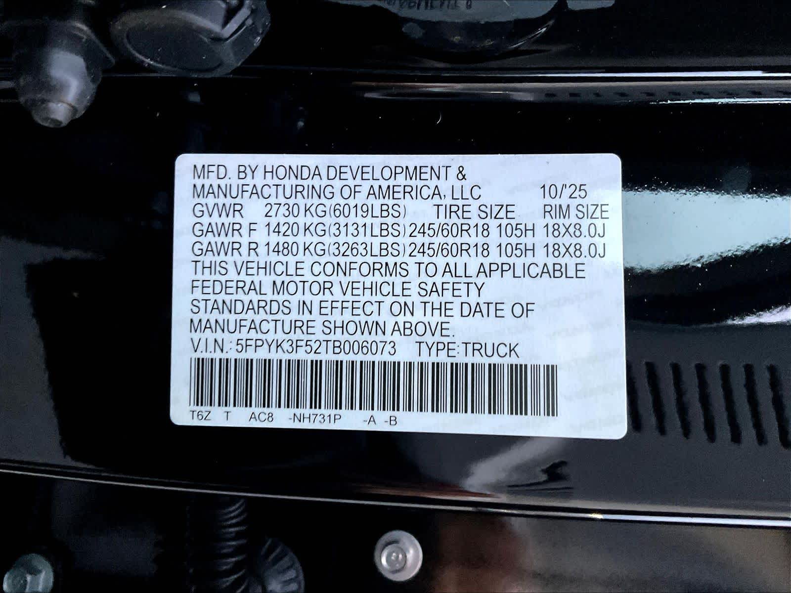 2026 Honda Ridgeline RTL - Photo 17