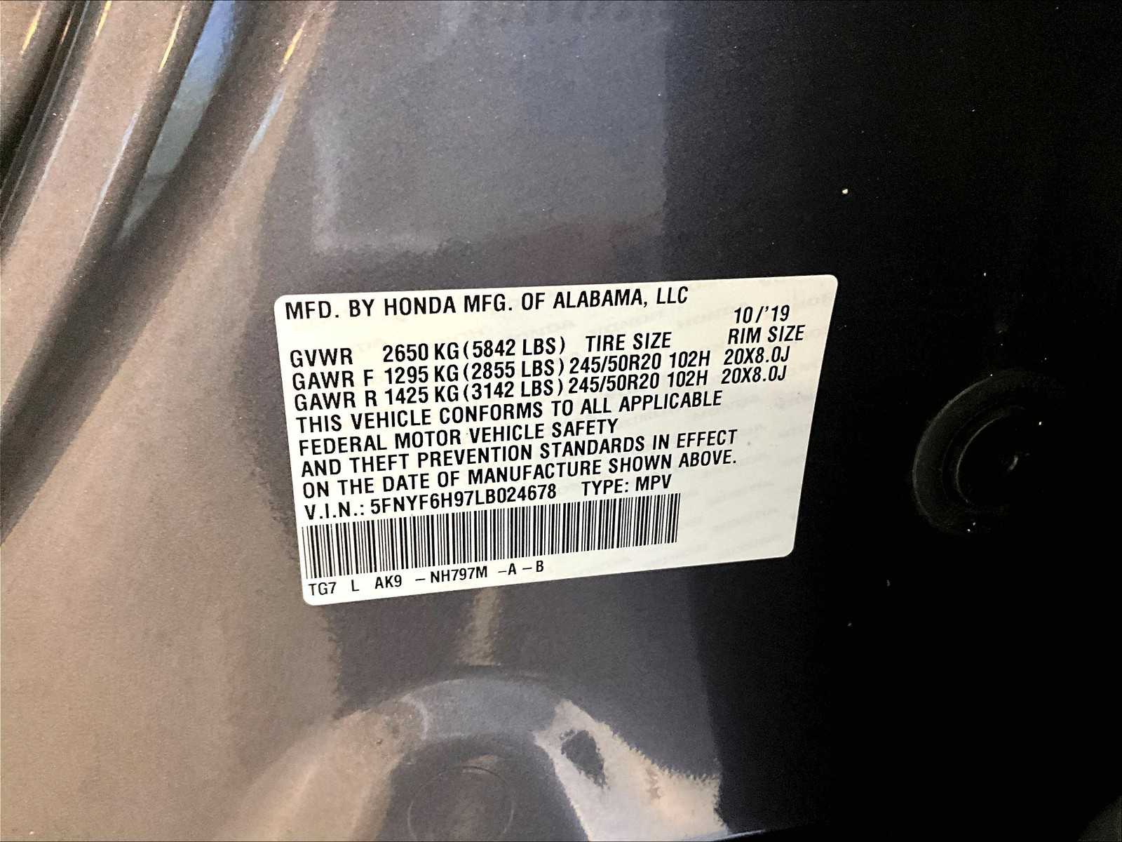 2020 Honda Pilot Touring 8-Passenger - Photo 37