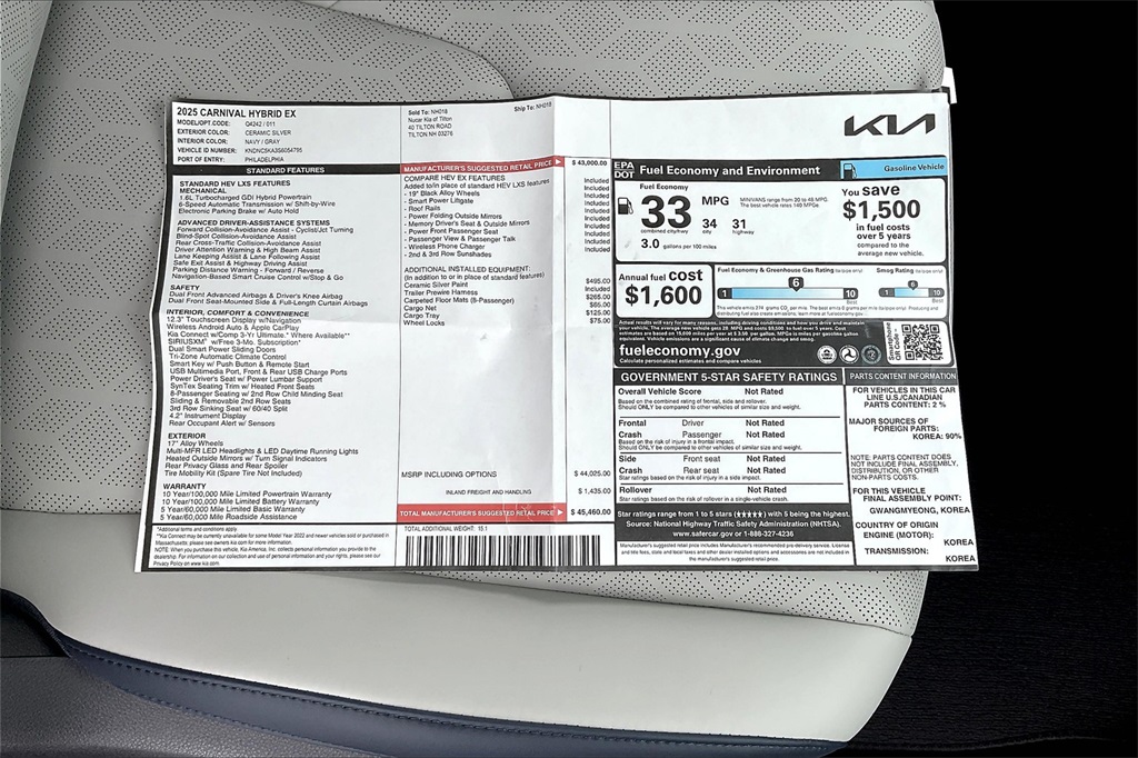 2025 Kia Carnival Hybrid EX - Photo 17