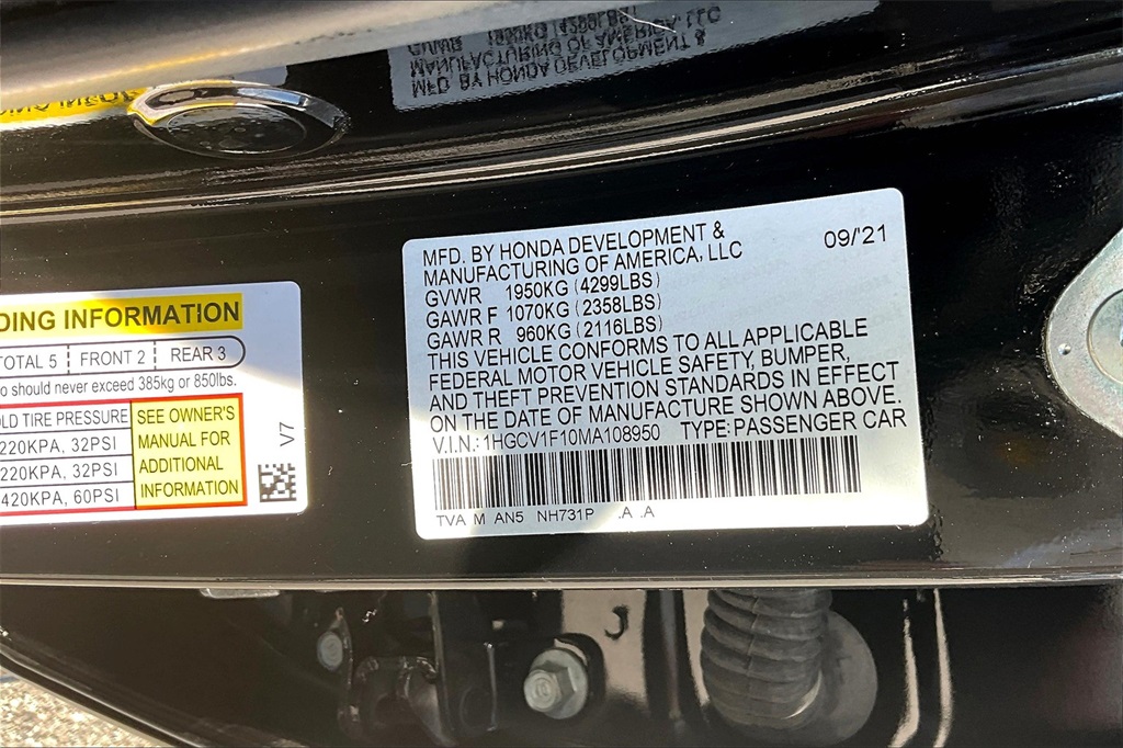 2021 Honda Accord LX - Photo 32