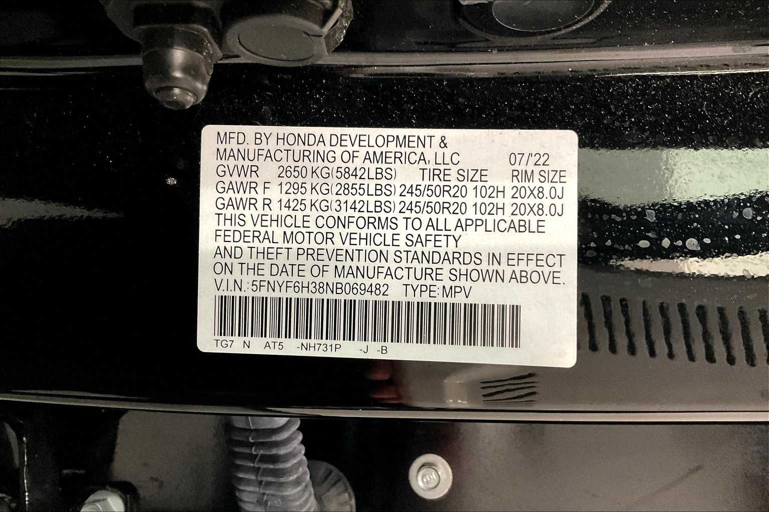 2022 Honda Pilot Sport - Photo 35