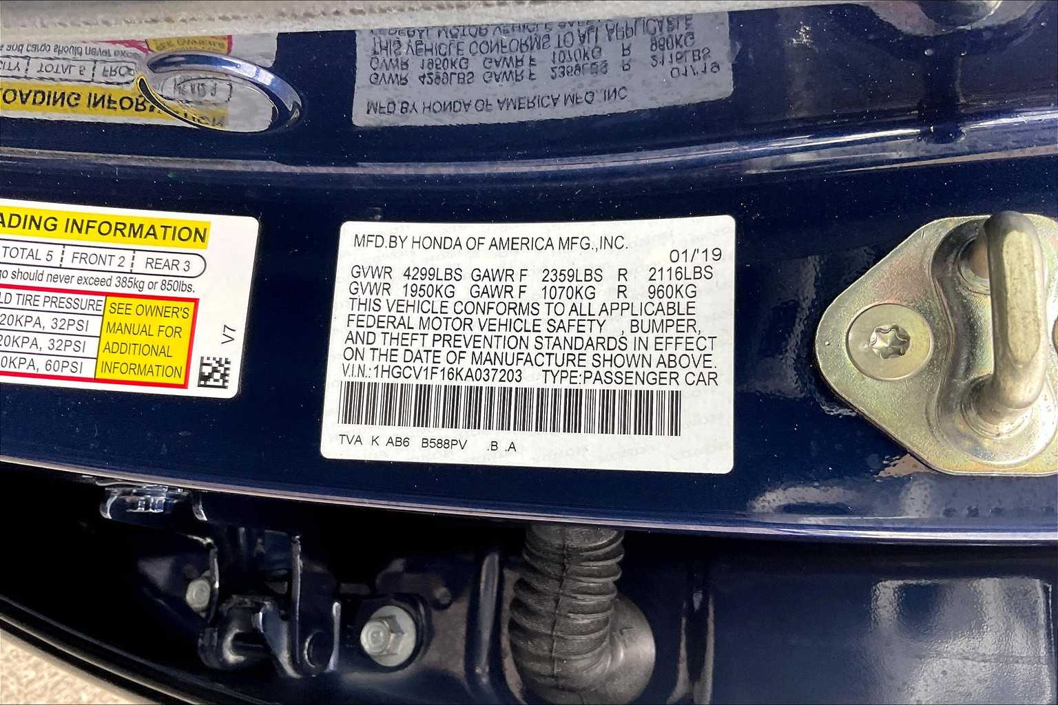 2019 Honda Accord LX 1.5T - Photo 35