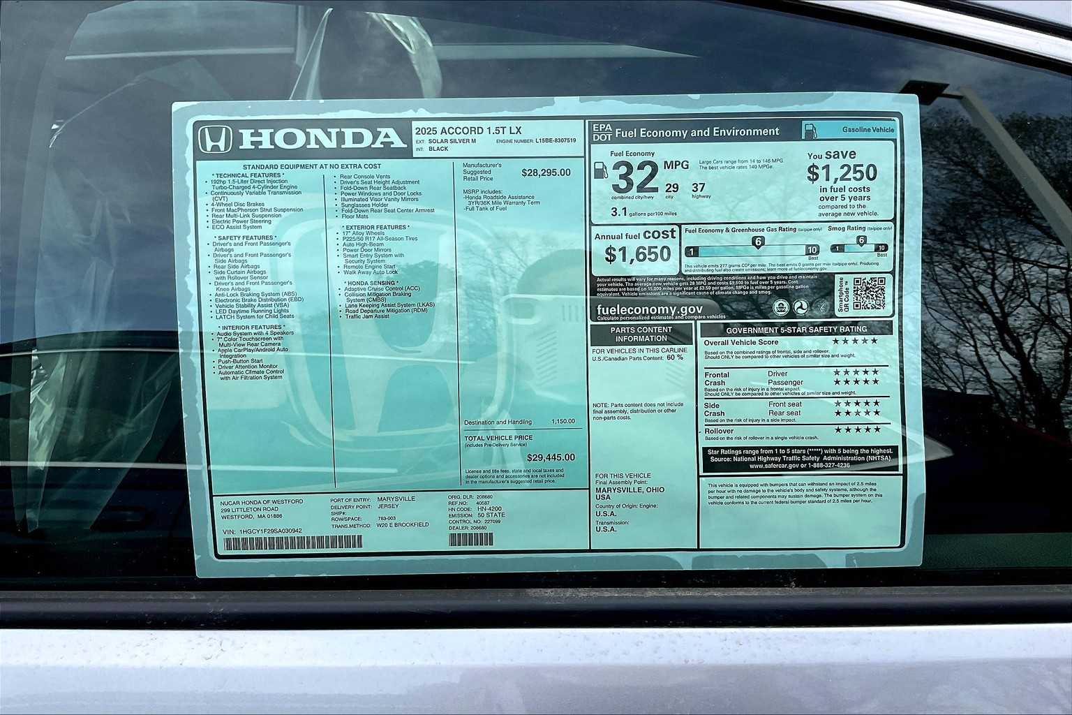 2025 Honda Accord LX - Photo 17