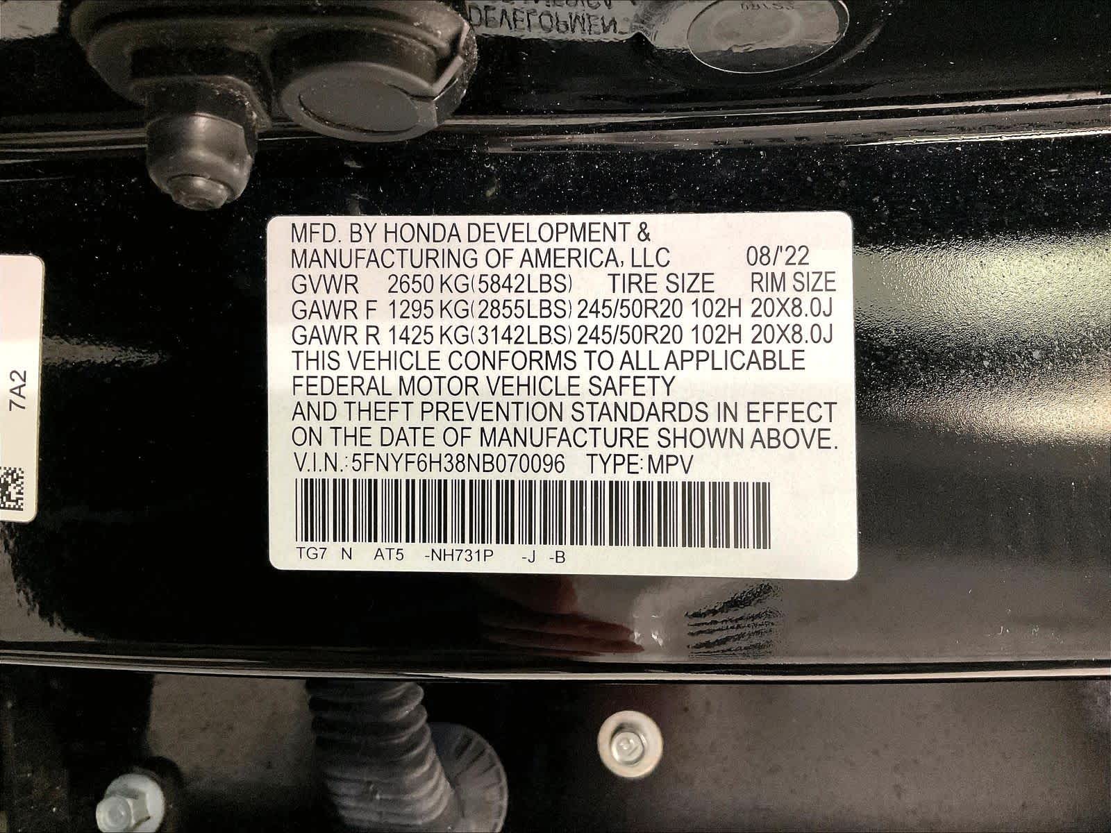 2022 Honda Pilot Sport - Photo 35