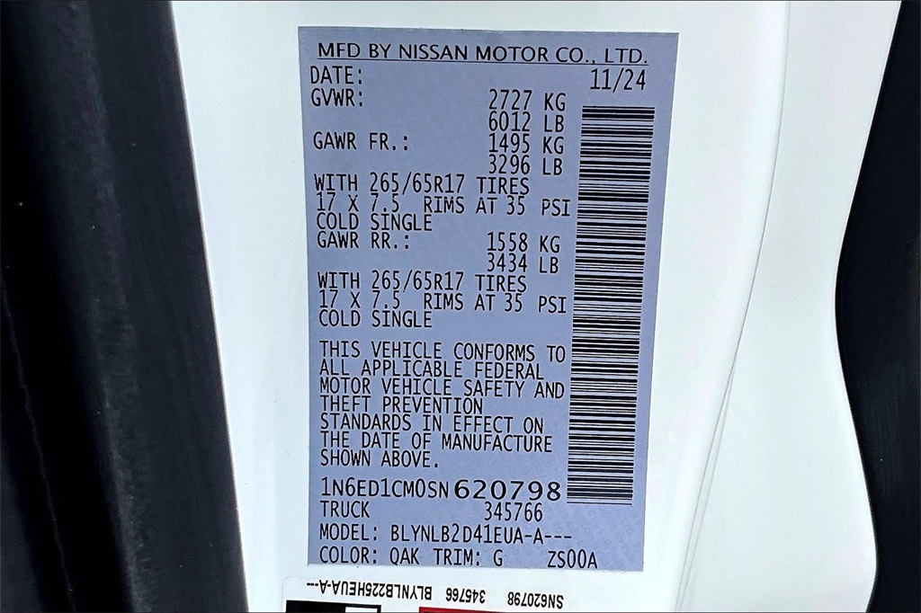 2025 Nissan Frontier SV - Photo 37