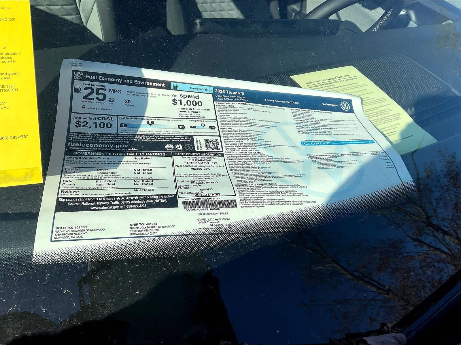 2025 Volkswagen Tiguan S - Photo 17