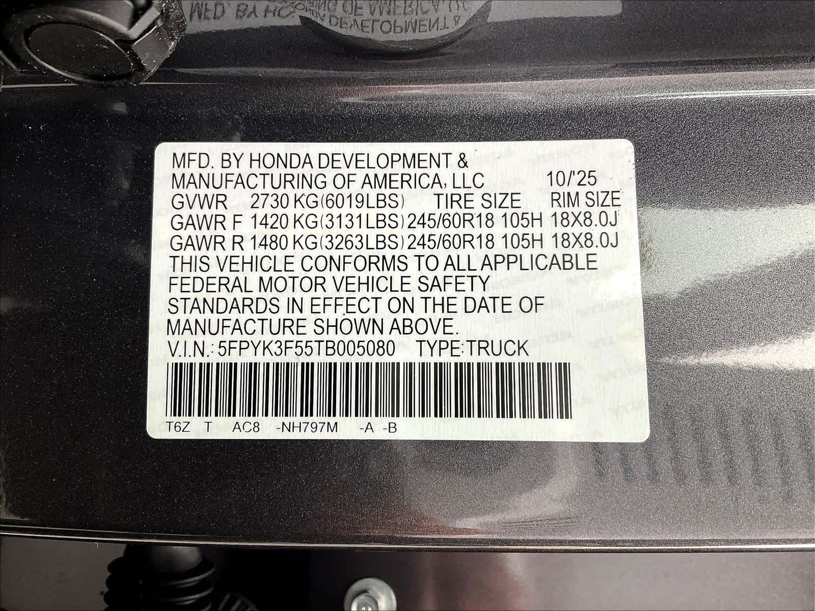 2026 Honda Ridgeline RTL - Photo 17