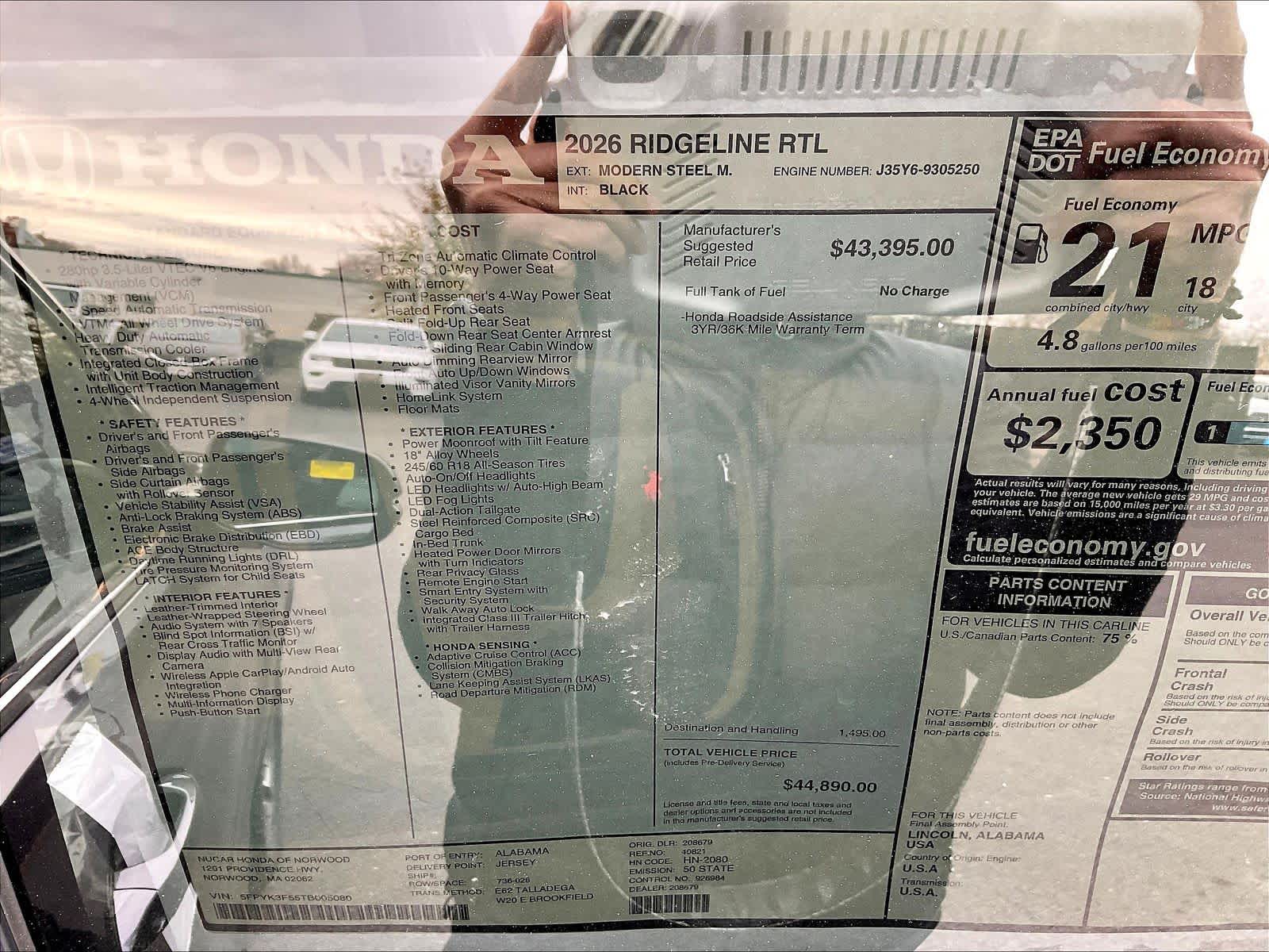2026 Honda Ridgeline RTL - Photo 18