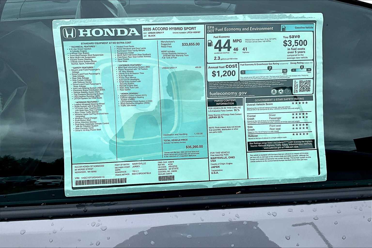 2025 Honda Accord Hybrid Sport - Photo 17