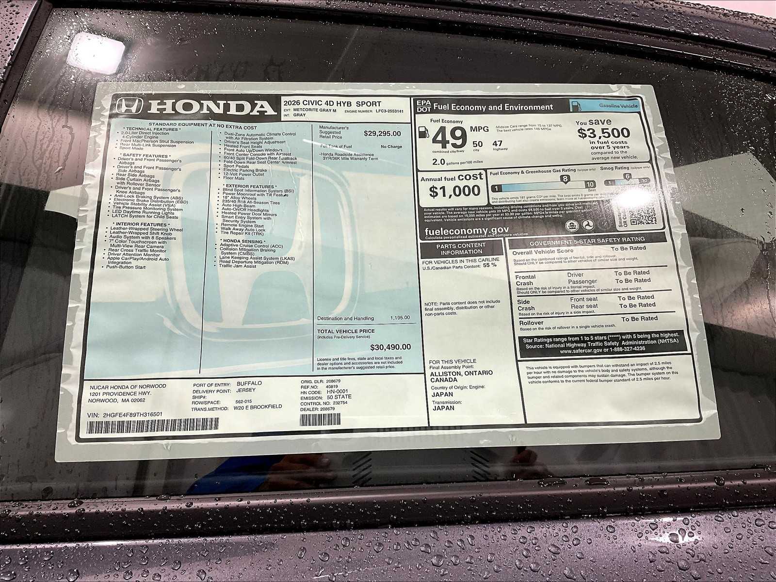 2026 Honda Civic Hybrid Sport - Photo 18