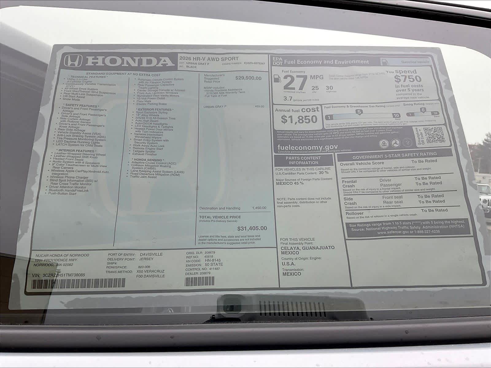 2026 Honda HR-V Sport - Photo 18