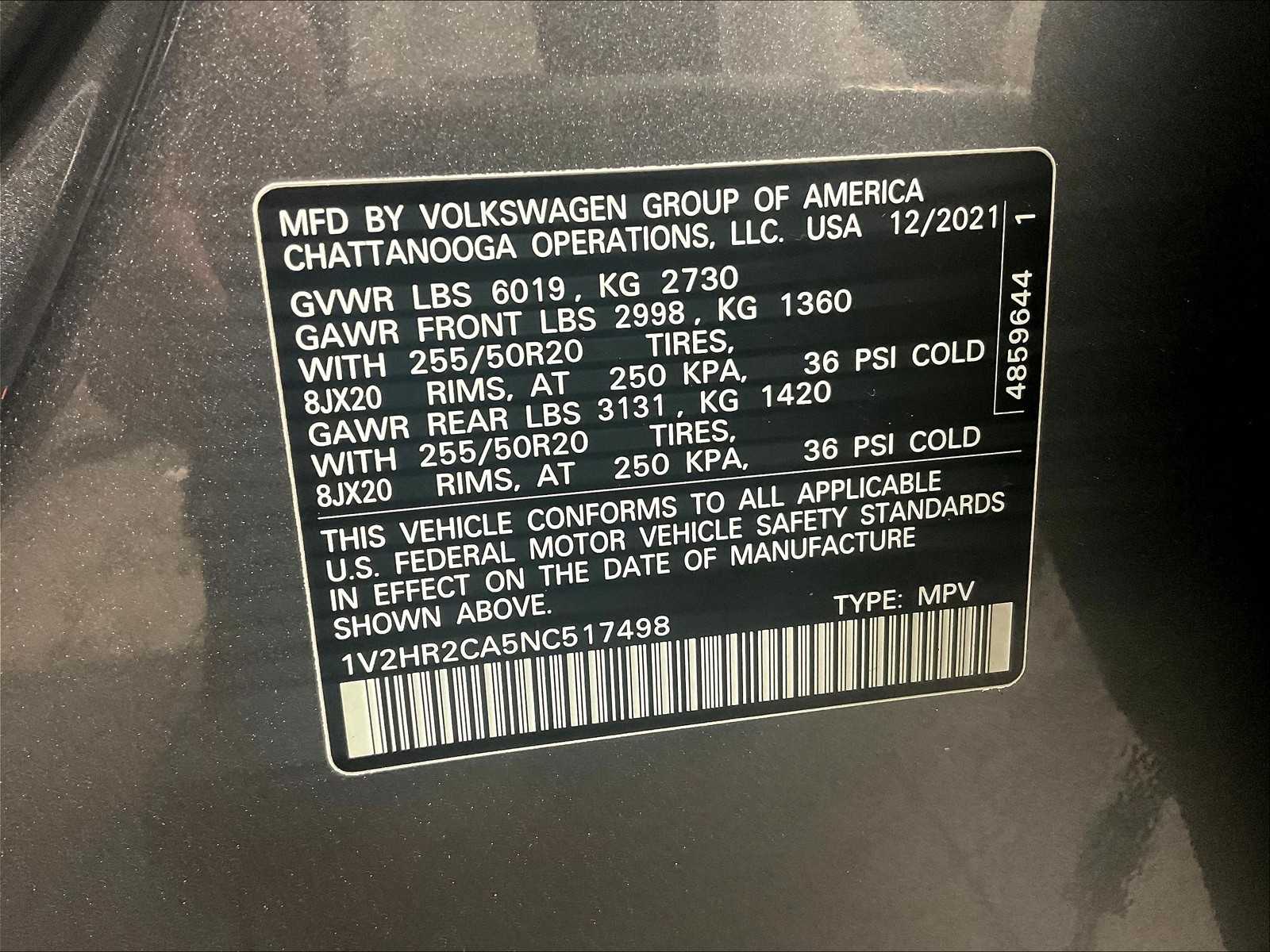 2022 Volkswagen Atlas 3.6L V6 SE w/Technology - Photo 36