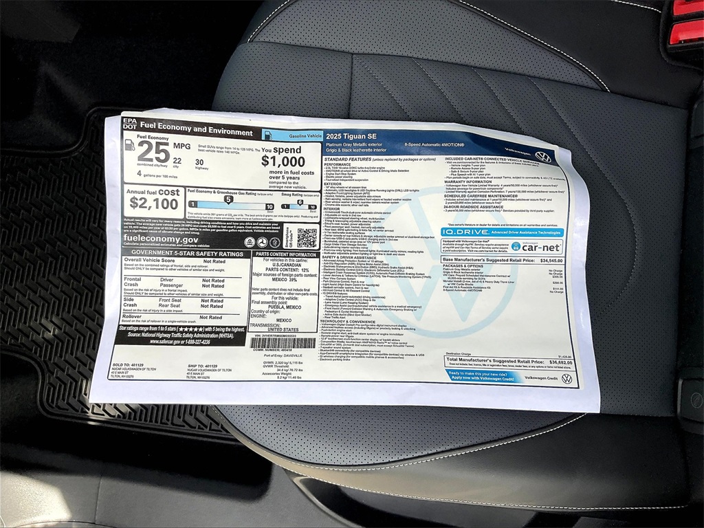 2025 Volkswagen Tiguan 2.0T SE - Photo 17