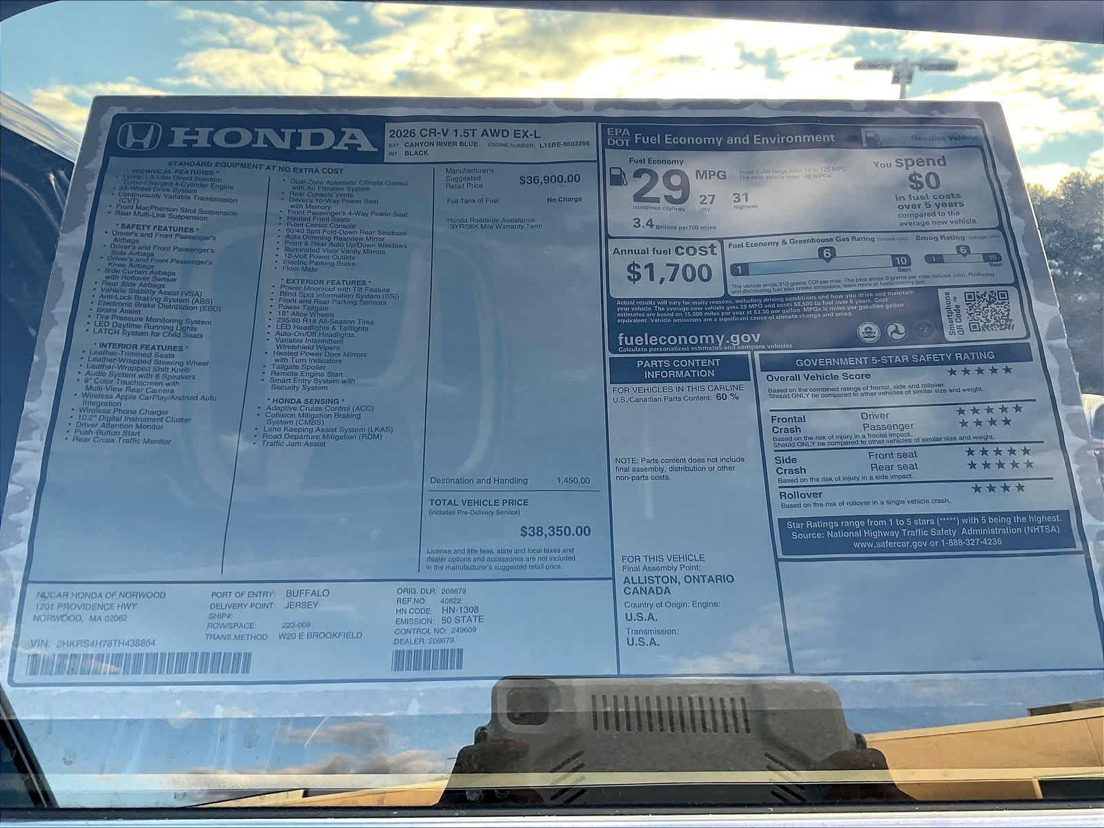 2026 Honda CR-V EX-L - Photo 18