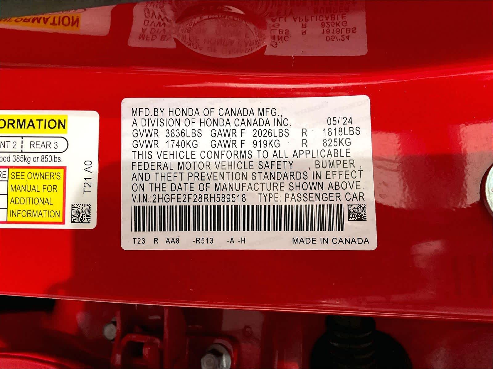 2024 Honda Civic LX - Photo 32