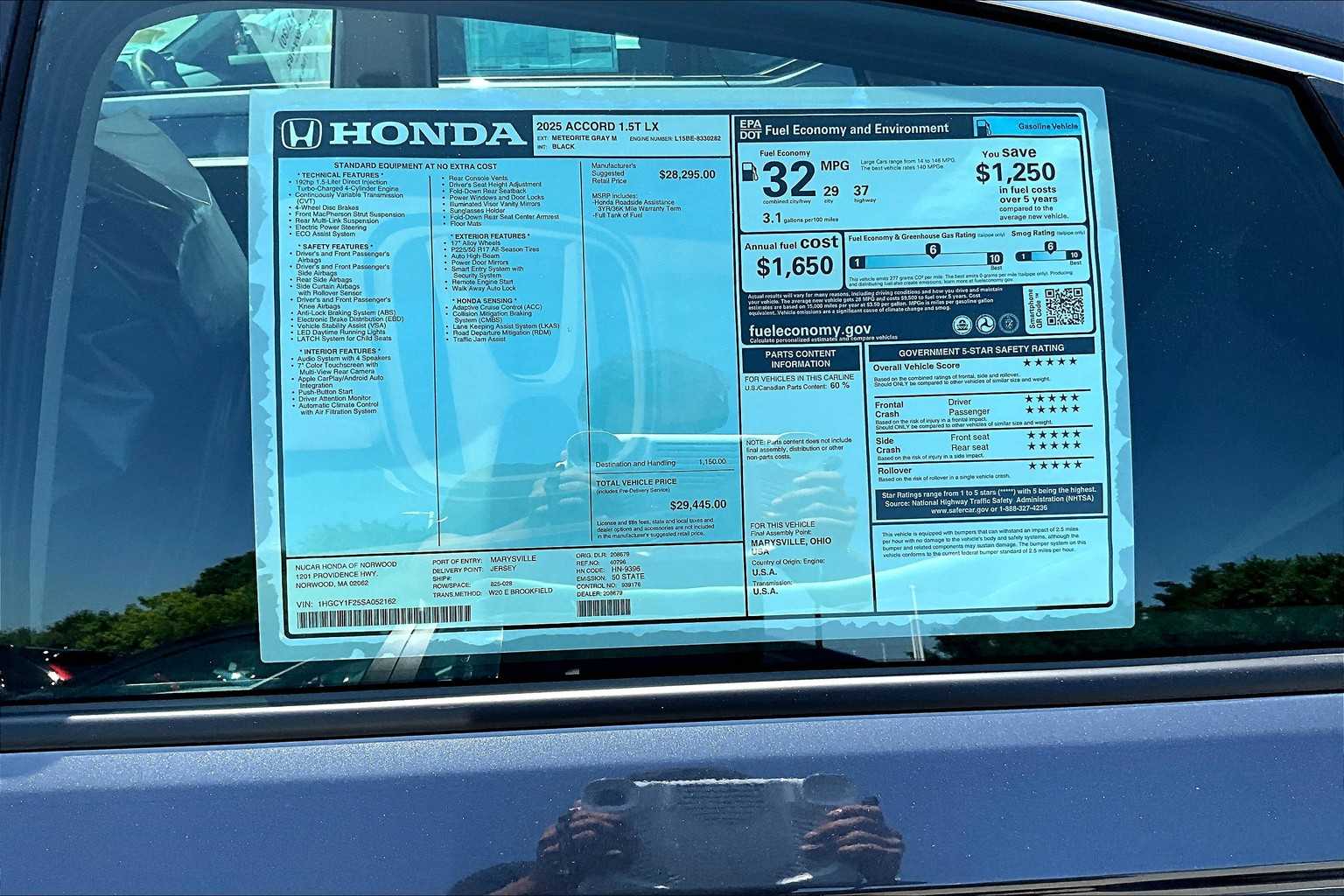 2025 Honda Accord LX - Photo 17