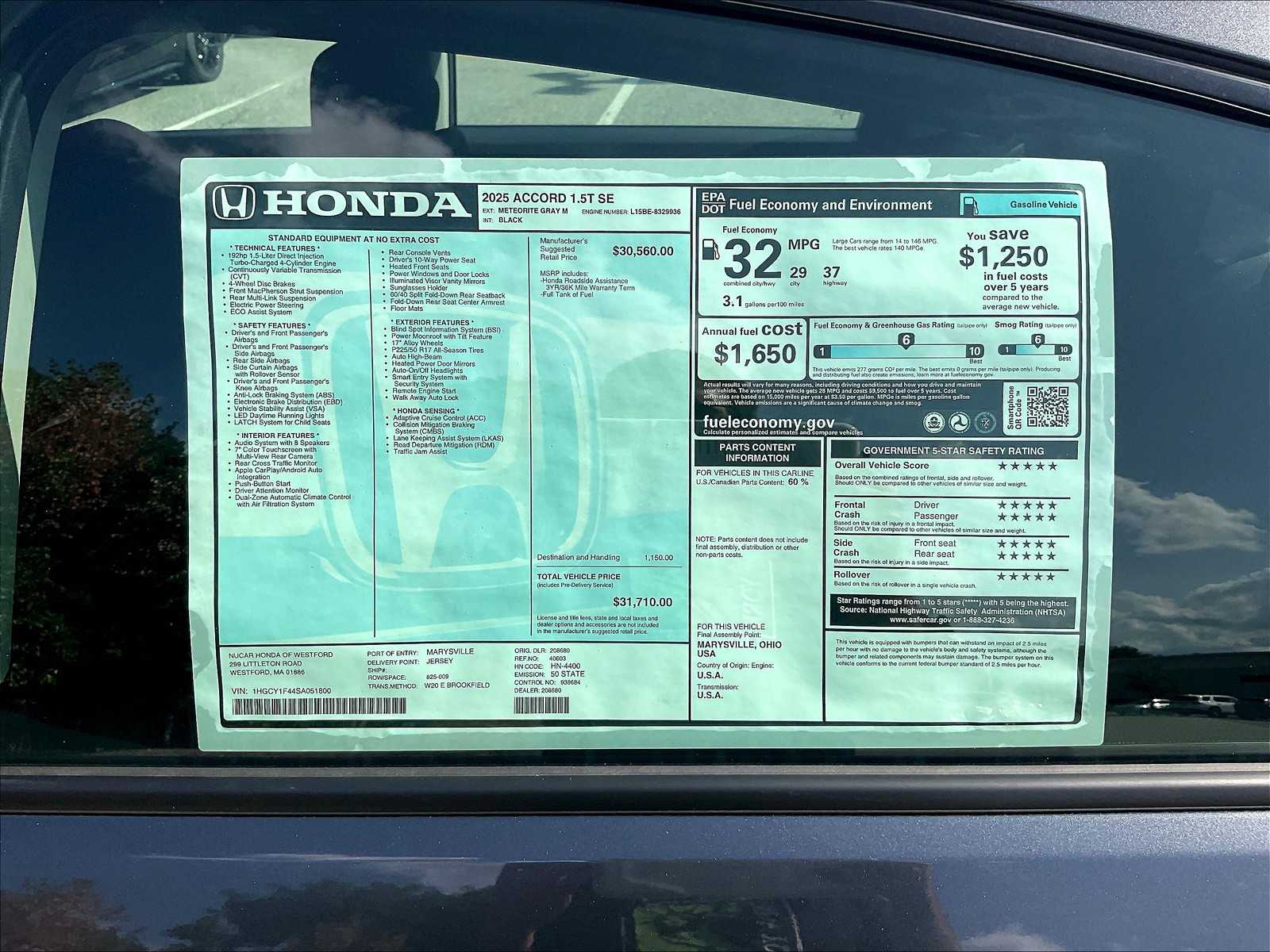2025 Honda Accord SE - Photo 18