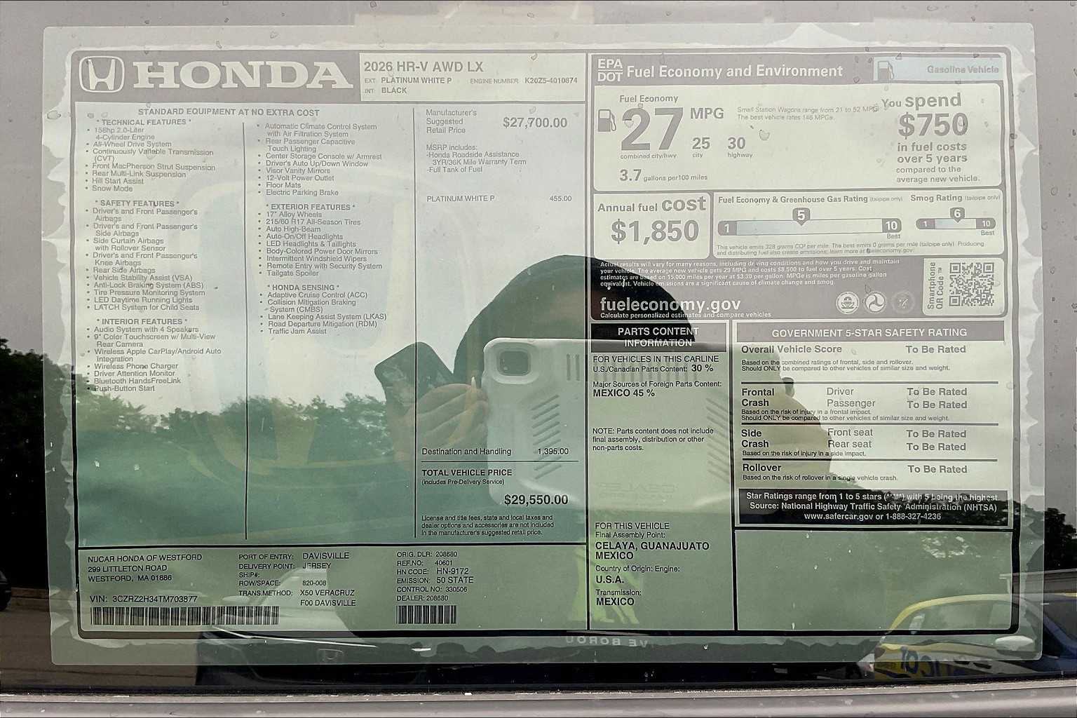 2026 Honda HR-V LX - Photo 18