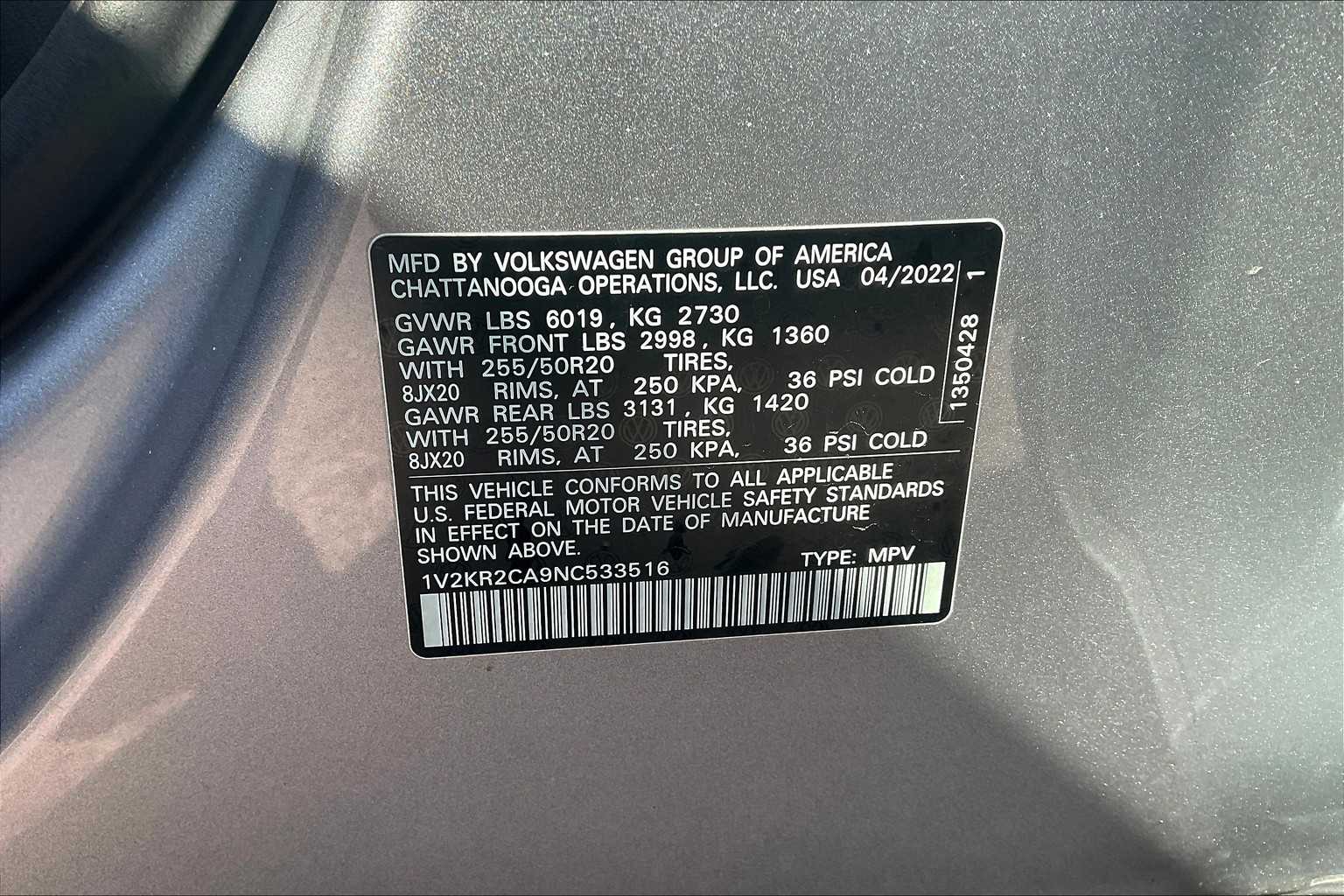 2022 Volkswagen Atlas 3.6L V6 SE w/Technology - Photo 36