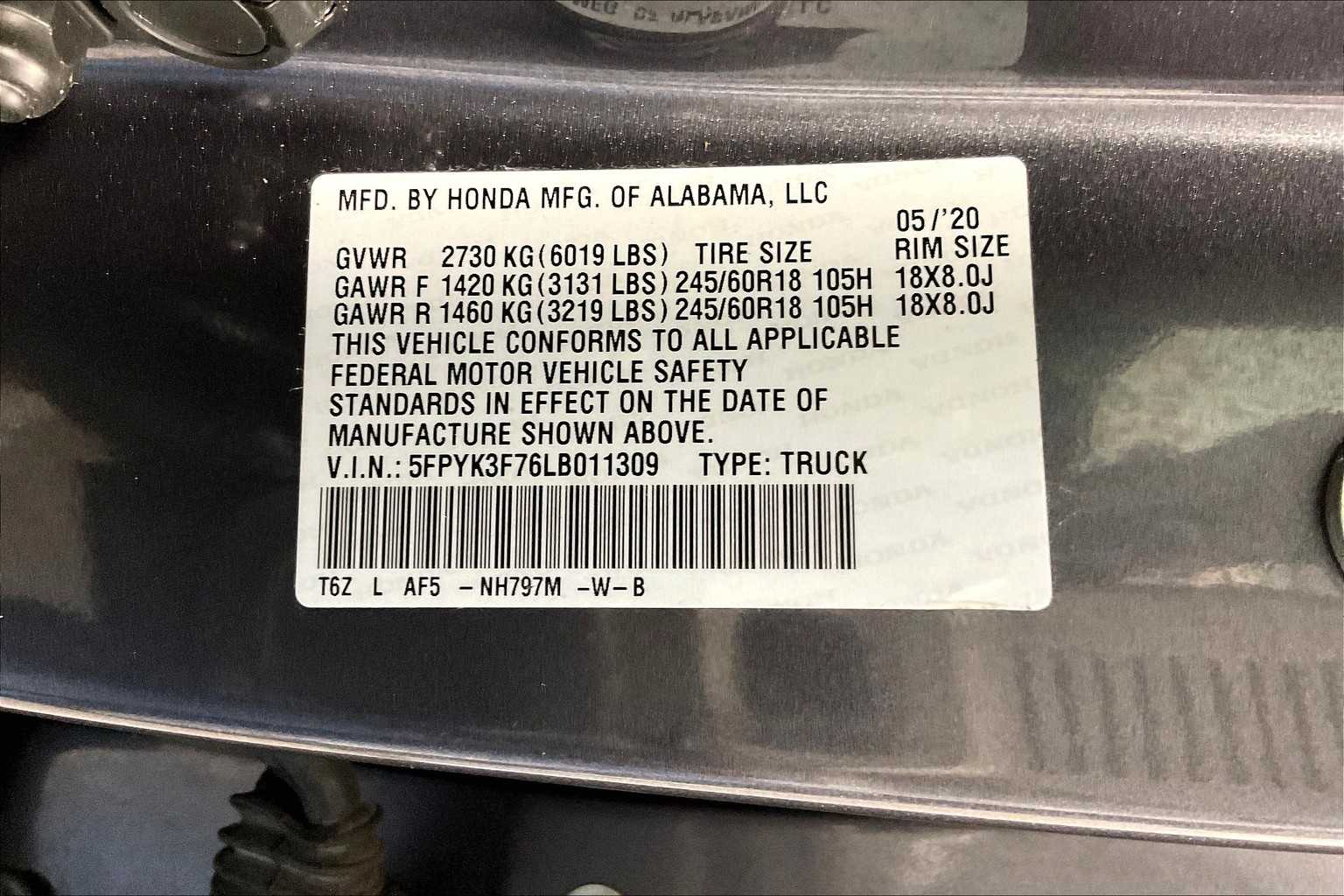 2020 Honda Ridgeline RTL-E - Photo 37