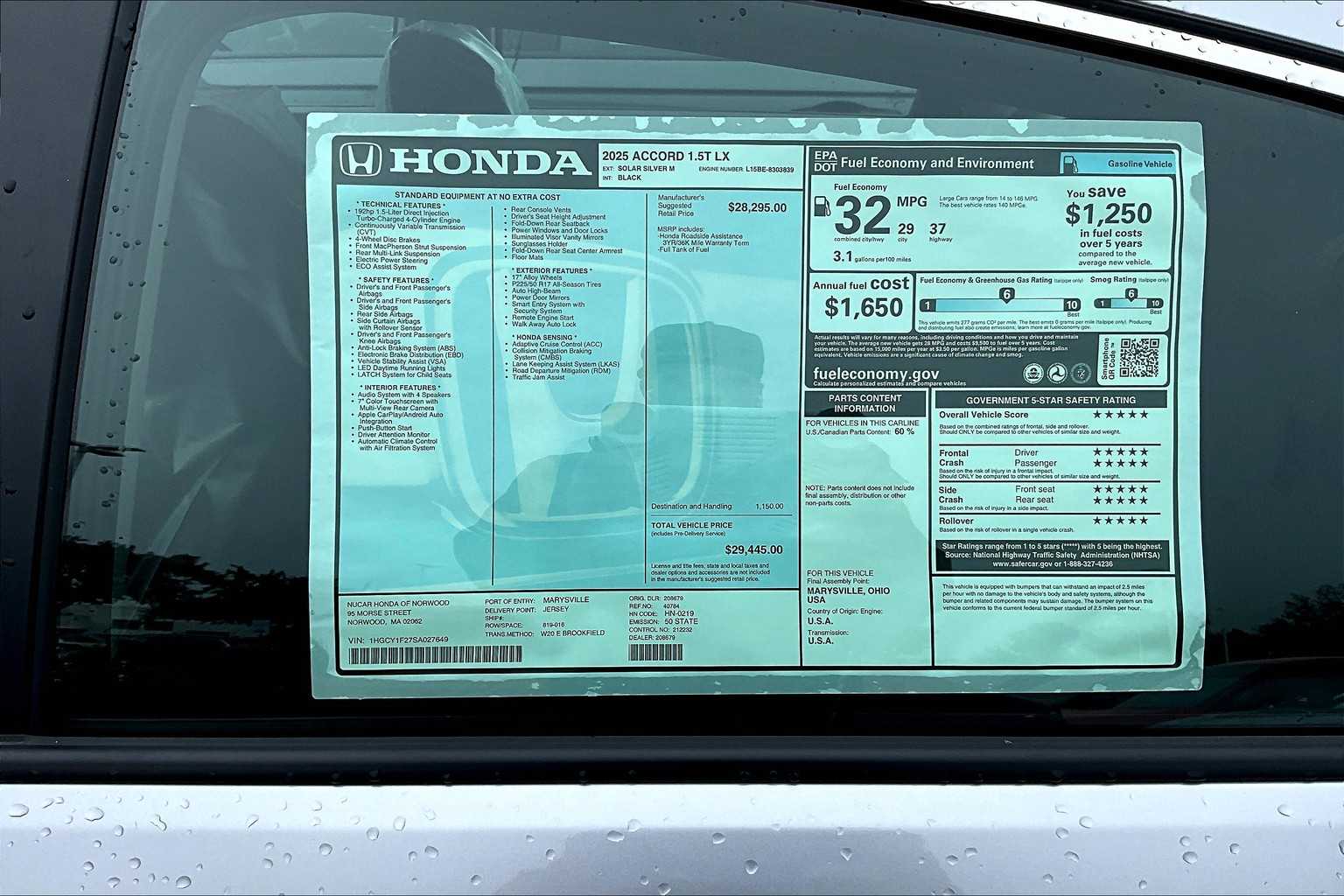 2025 Honda Accord LX - Photo 17