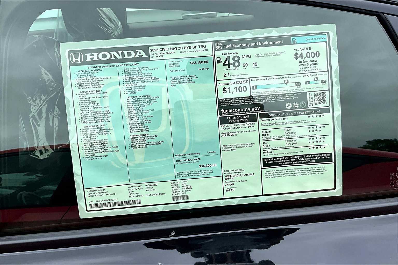 2025 Honda Civic Hatchback Hybrid Sport Touring - Photo 17