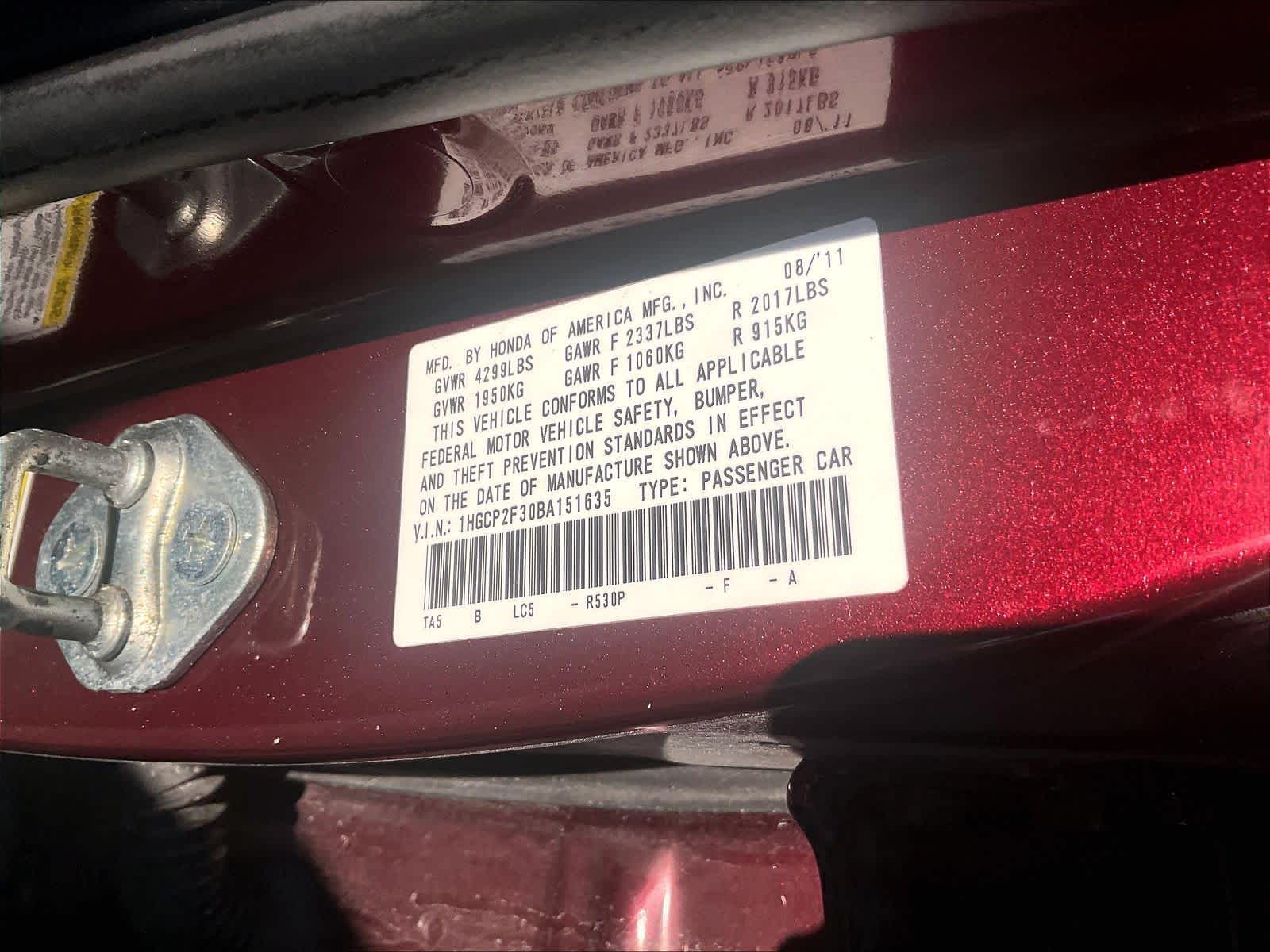 2011 Honda Accord LX - Photo 34