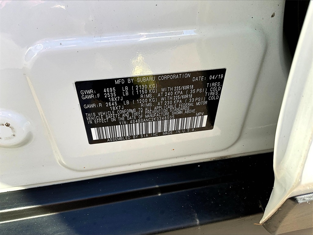2019 Subaru Outback 2.5i - Photo 35