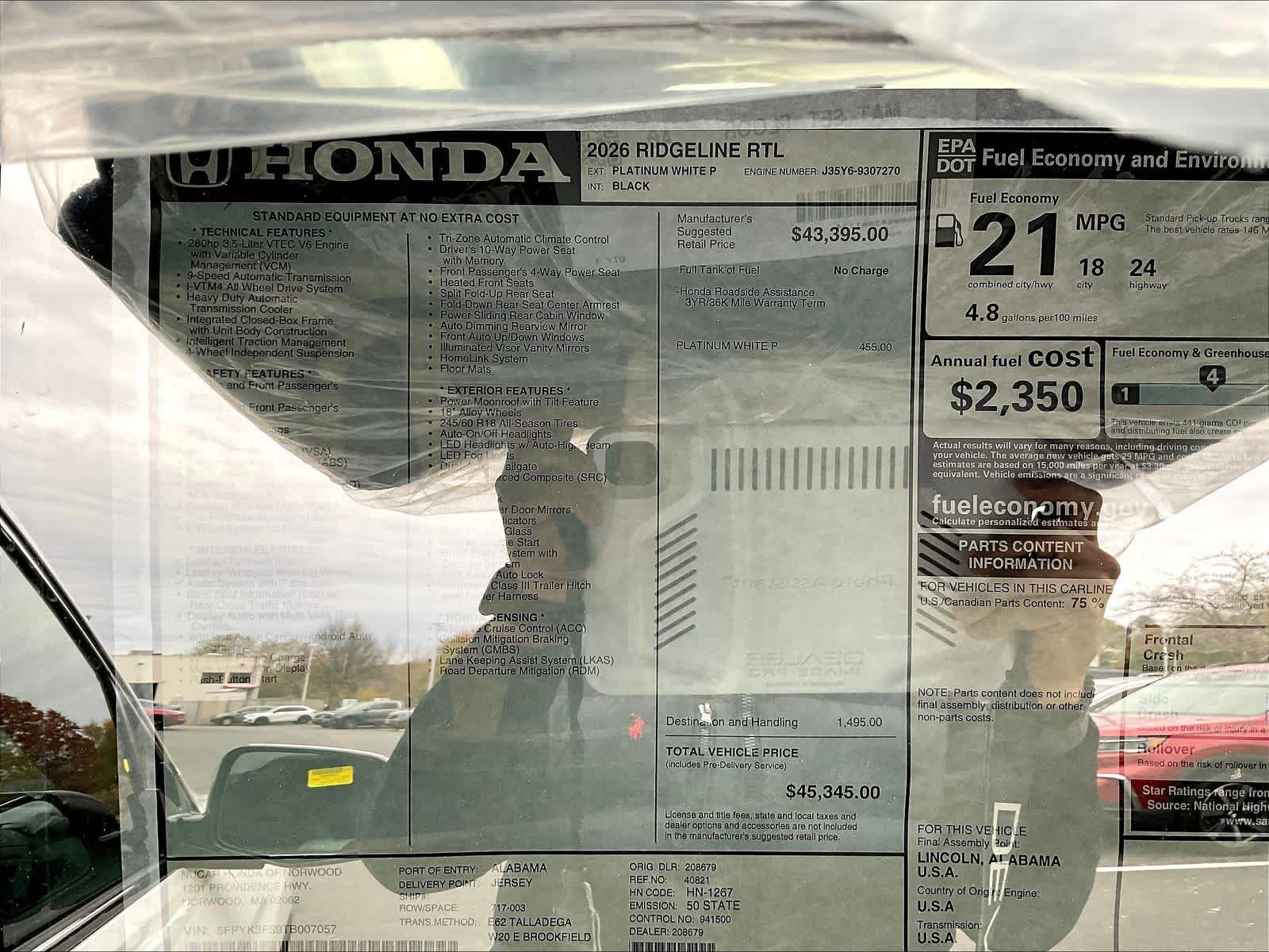 2026 Honda Ridgeline RTL - Photo 18