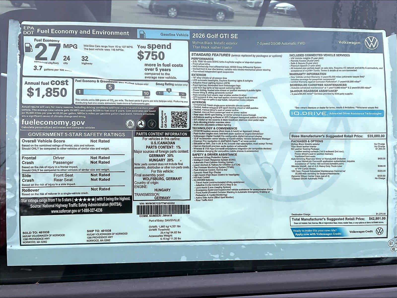 2026 Volkswagen Golf GTI SE - Photo 18