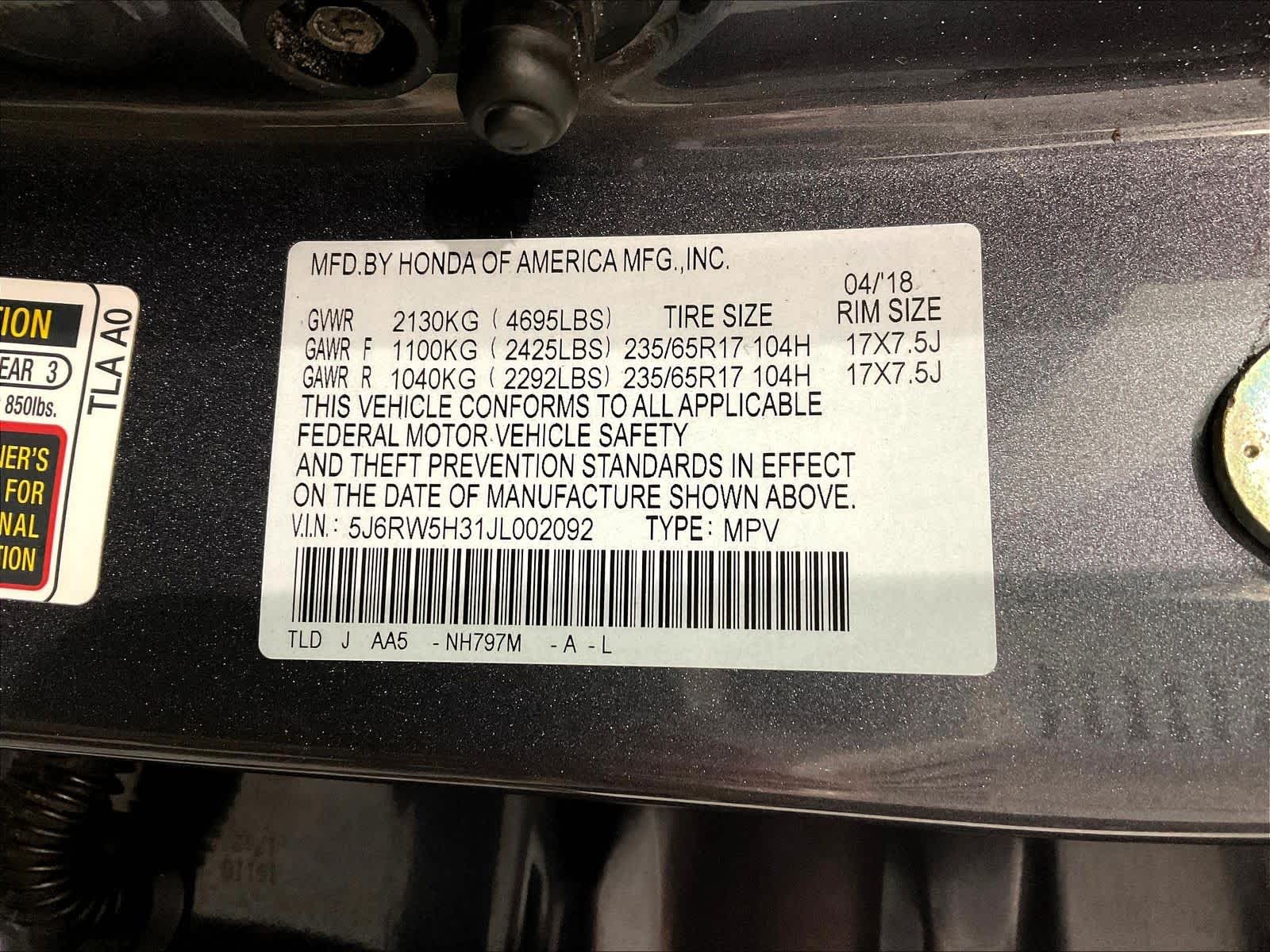 2018 Honda CR-V LX - Photo 34