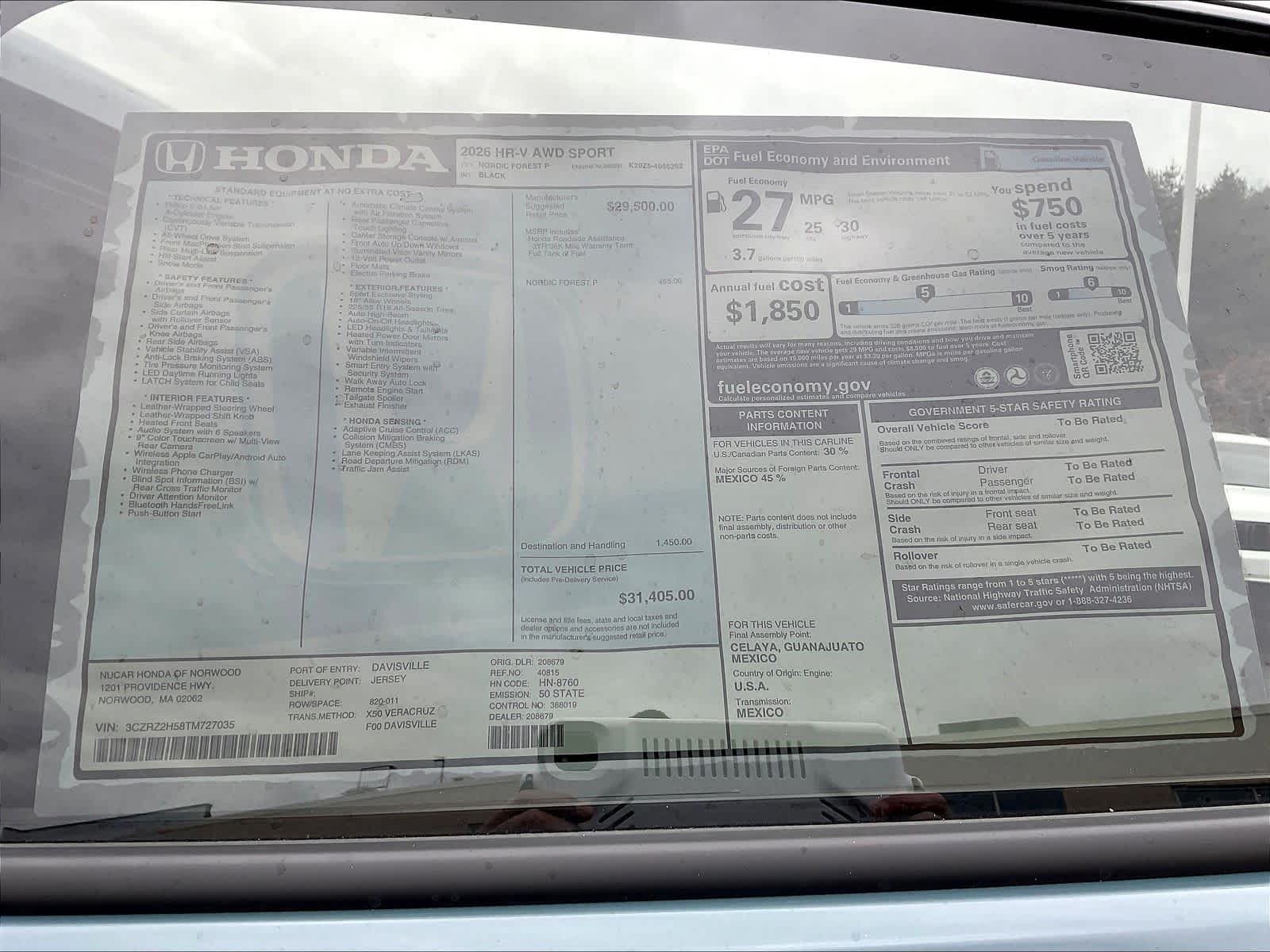 2026 Honda HR-V Sport - Photo 18