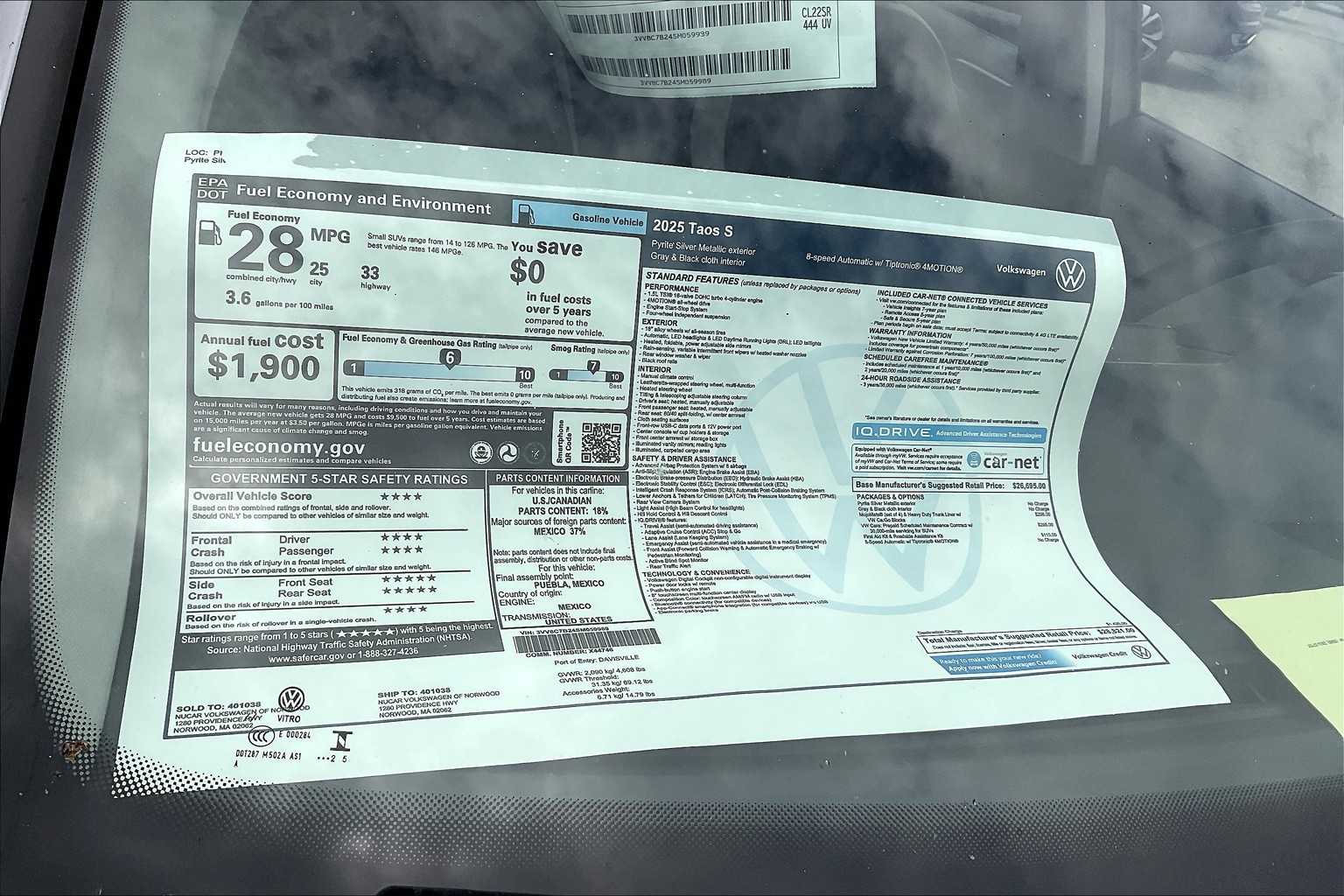 2025 Volkswagen Taos S - Photo 18