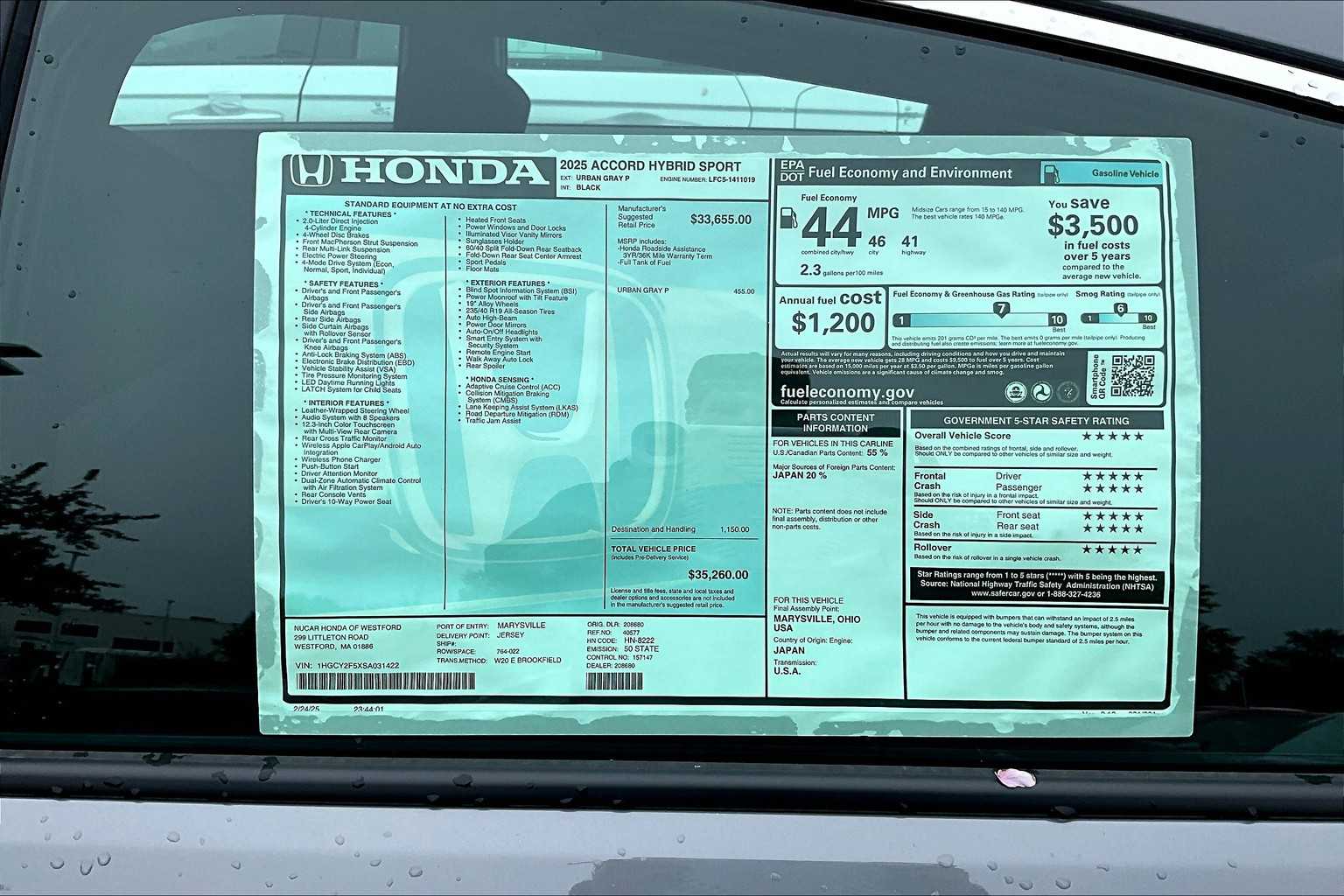 2025 Honda Accord Hybrid Sport - Photo 17
