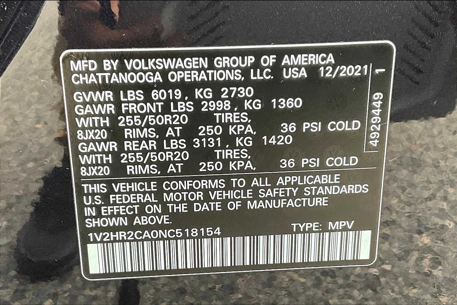2022 Volkswagen Atlas 3.6L V6 SE w/Technology - Photo 35