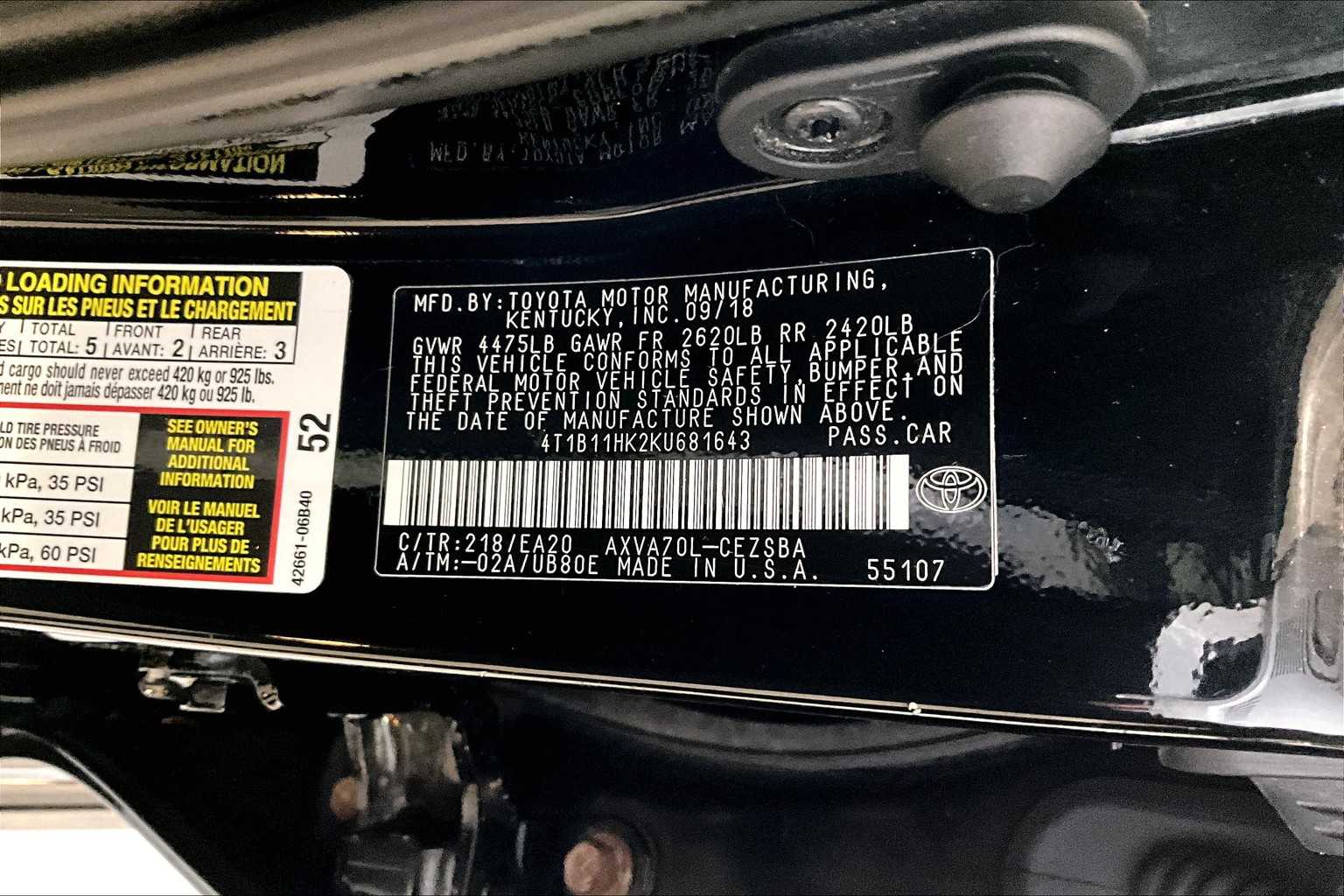 2019 Toyota Camry SE - Photo 36