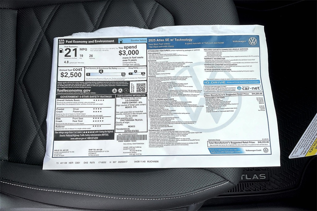 2025 Volkswagen Atlas 2.0T SE w/Technology - Photo 17