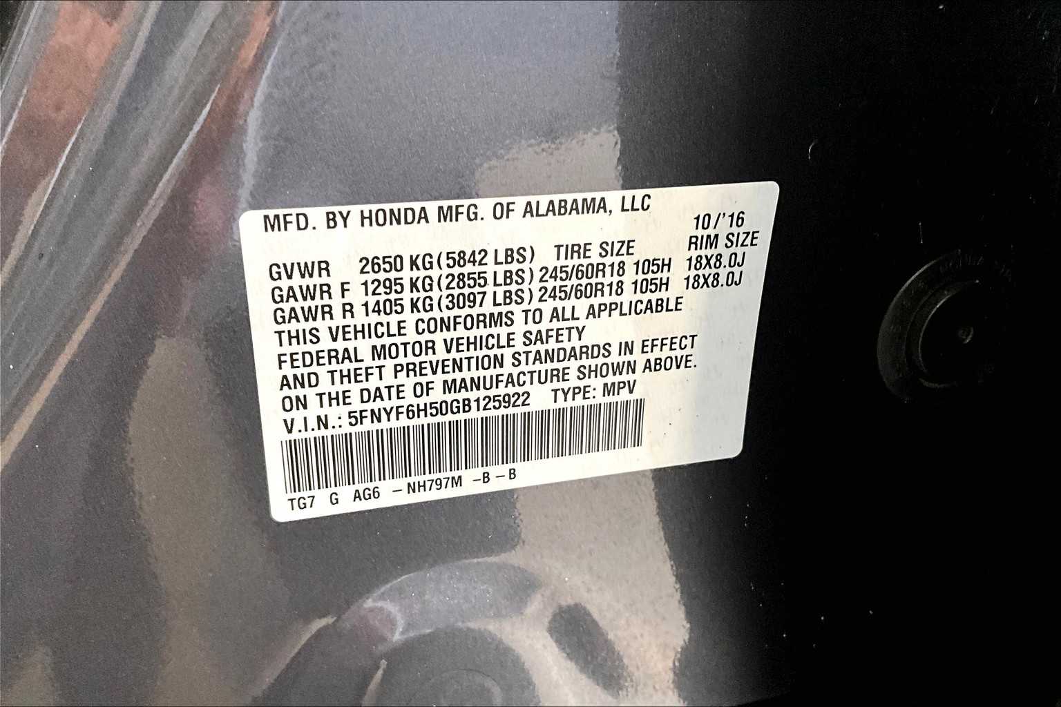 2016 Honda Pilot EX-L - Photo 37