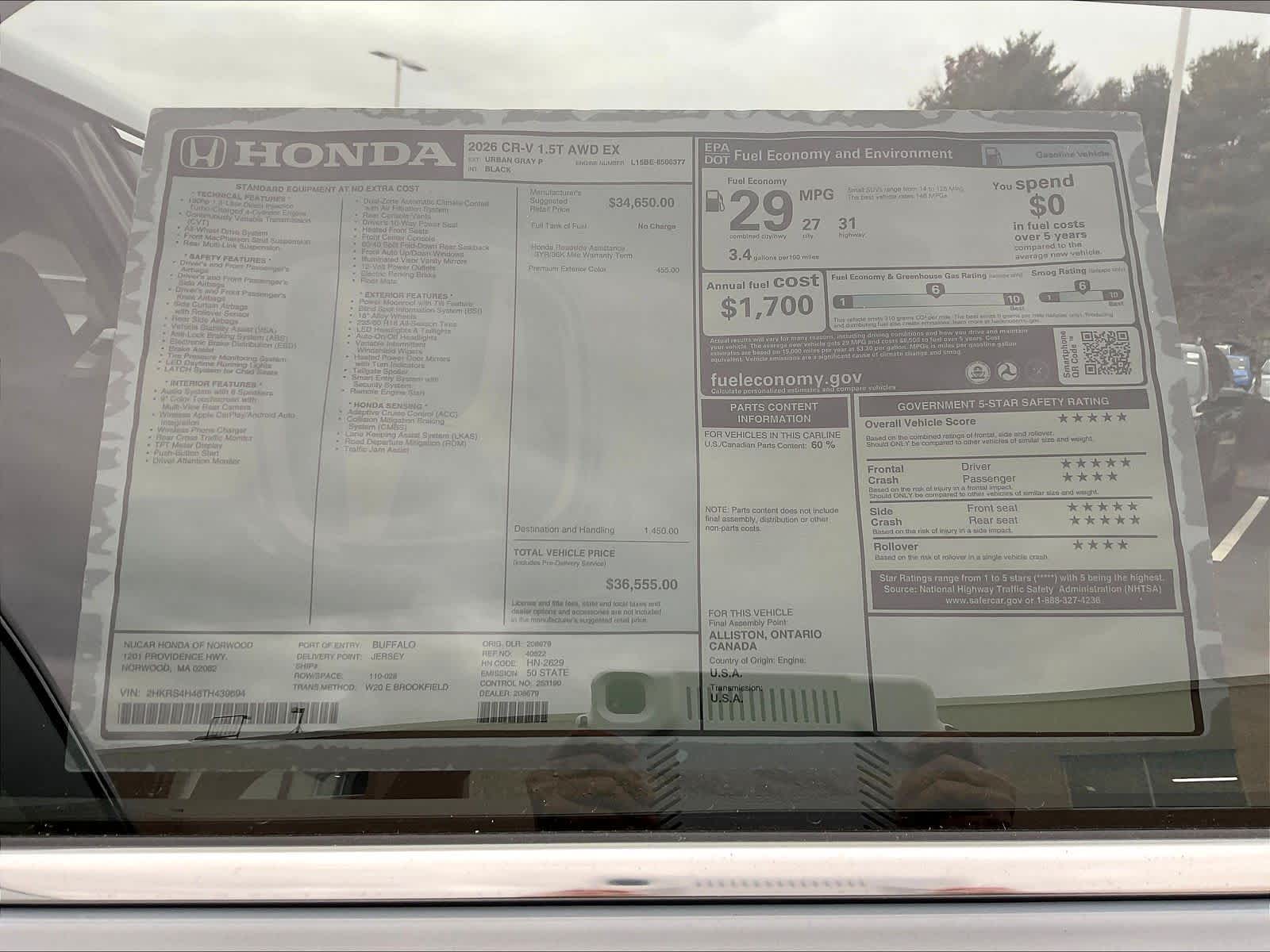 2026 Honda CR-V EX - Photo 18