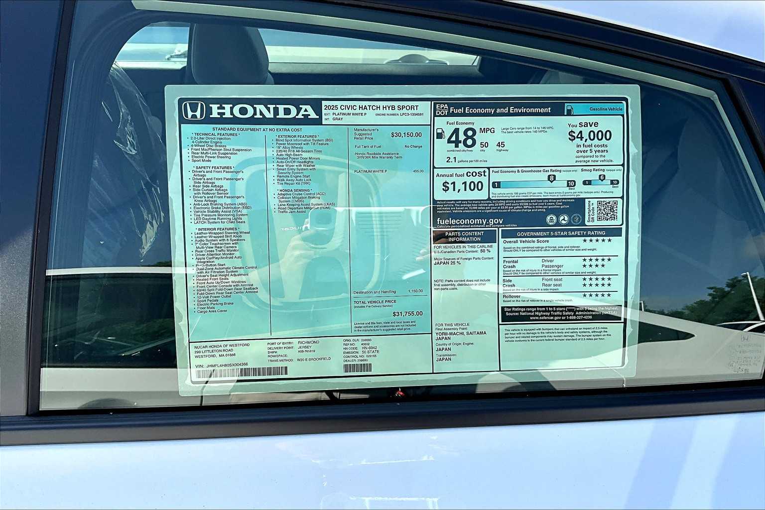 2025 Honda Civic Hatchback Hybrid Sport - Photo 17